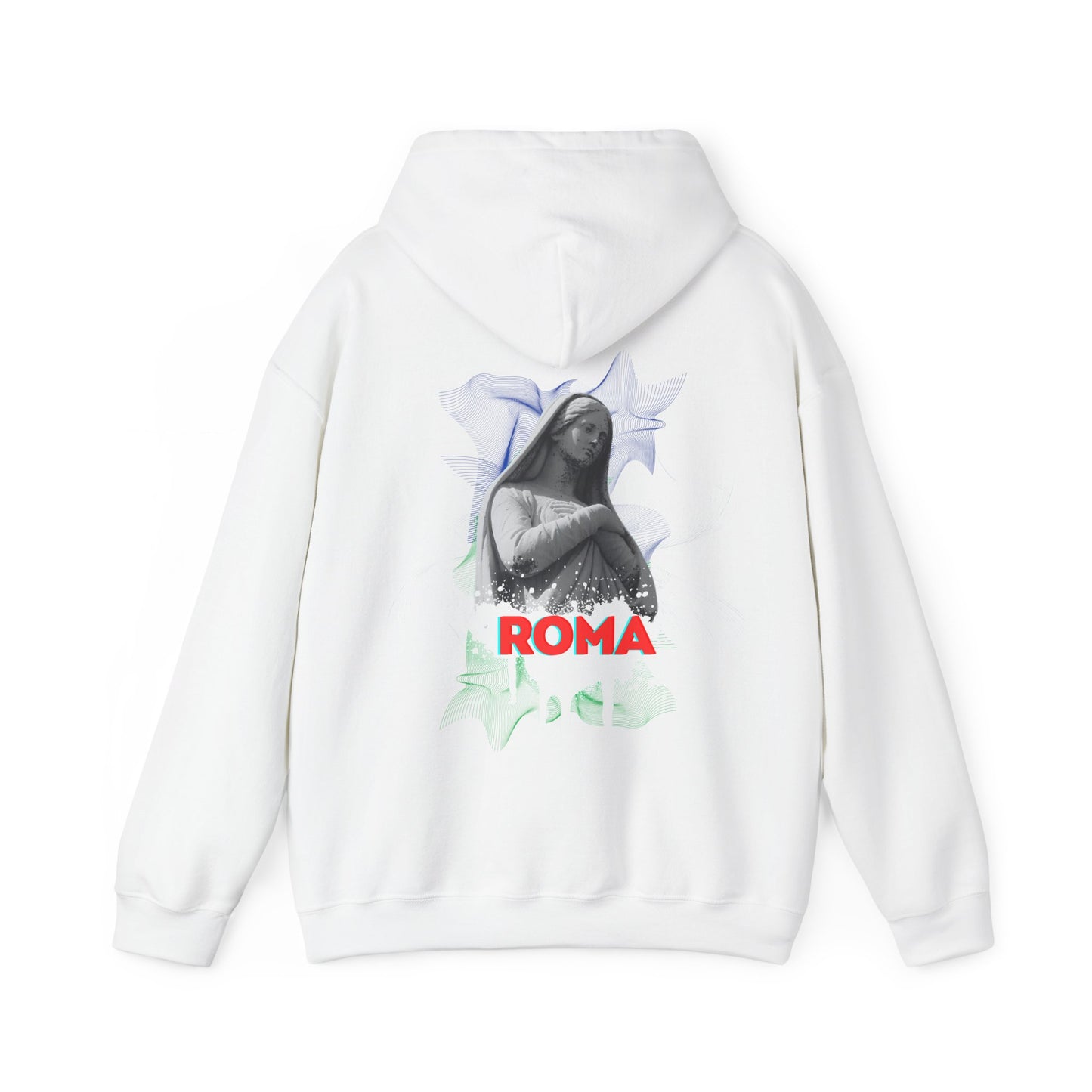 white back hoodie woman sketch roma design