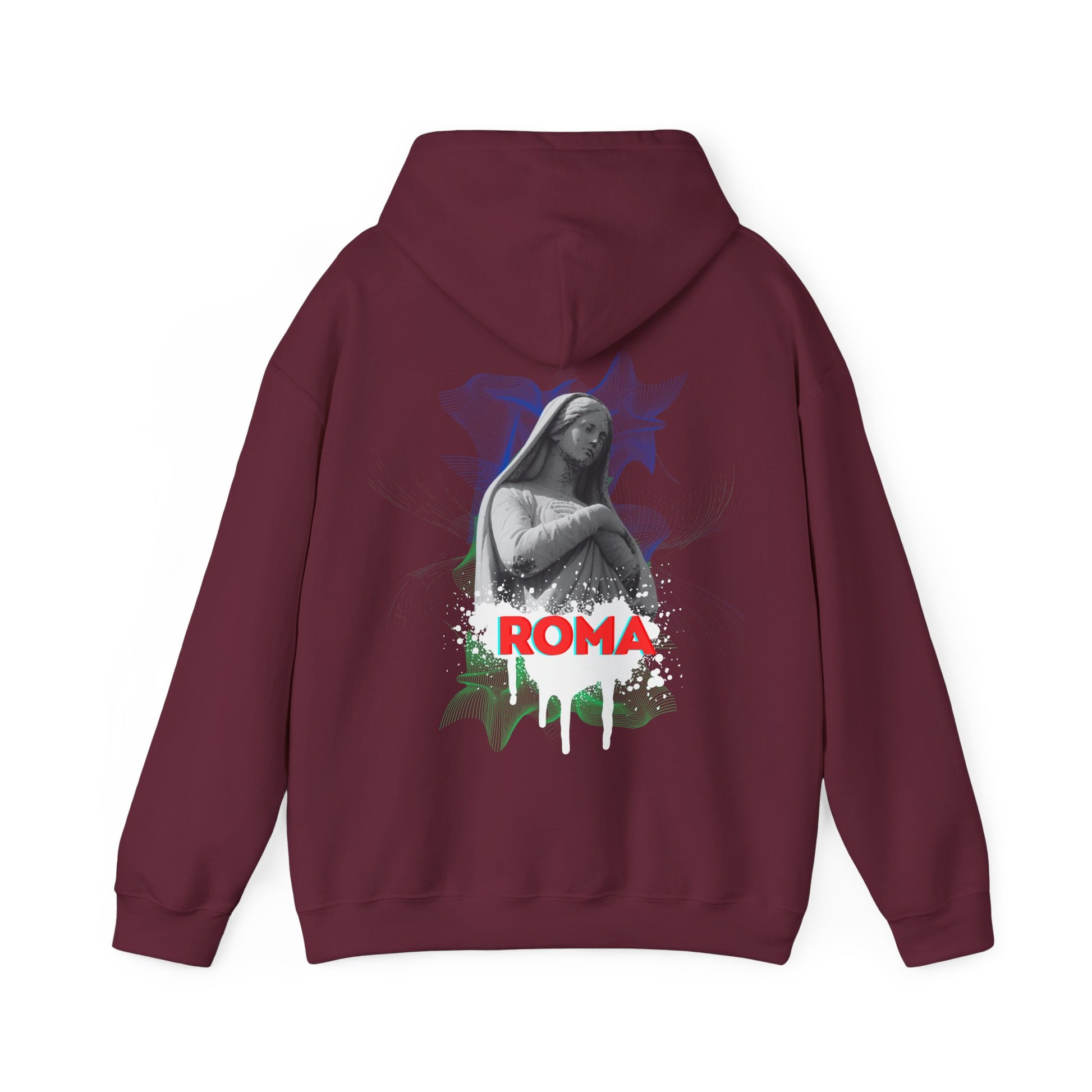 red back hoodie woman sketch roma design