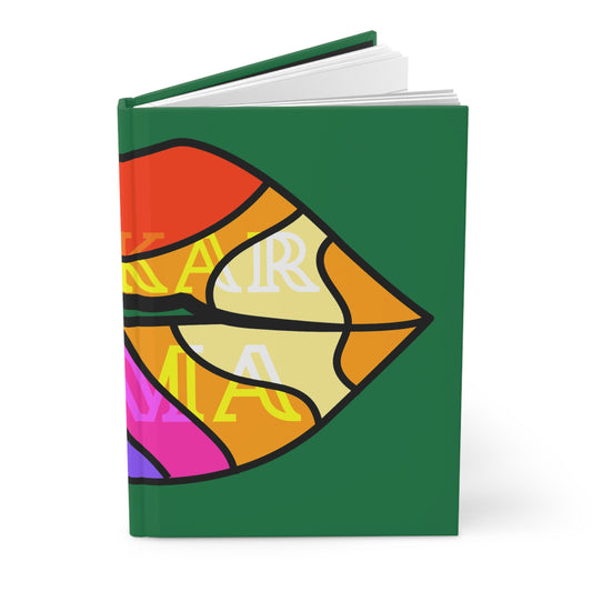Art-inspired notebook with ROMA typography overlaying an angel statue sketch.