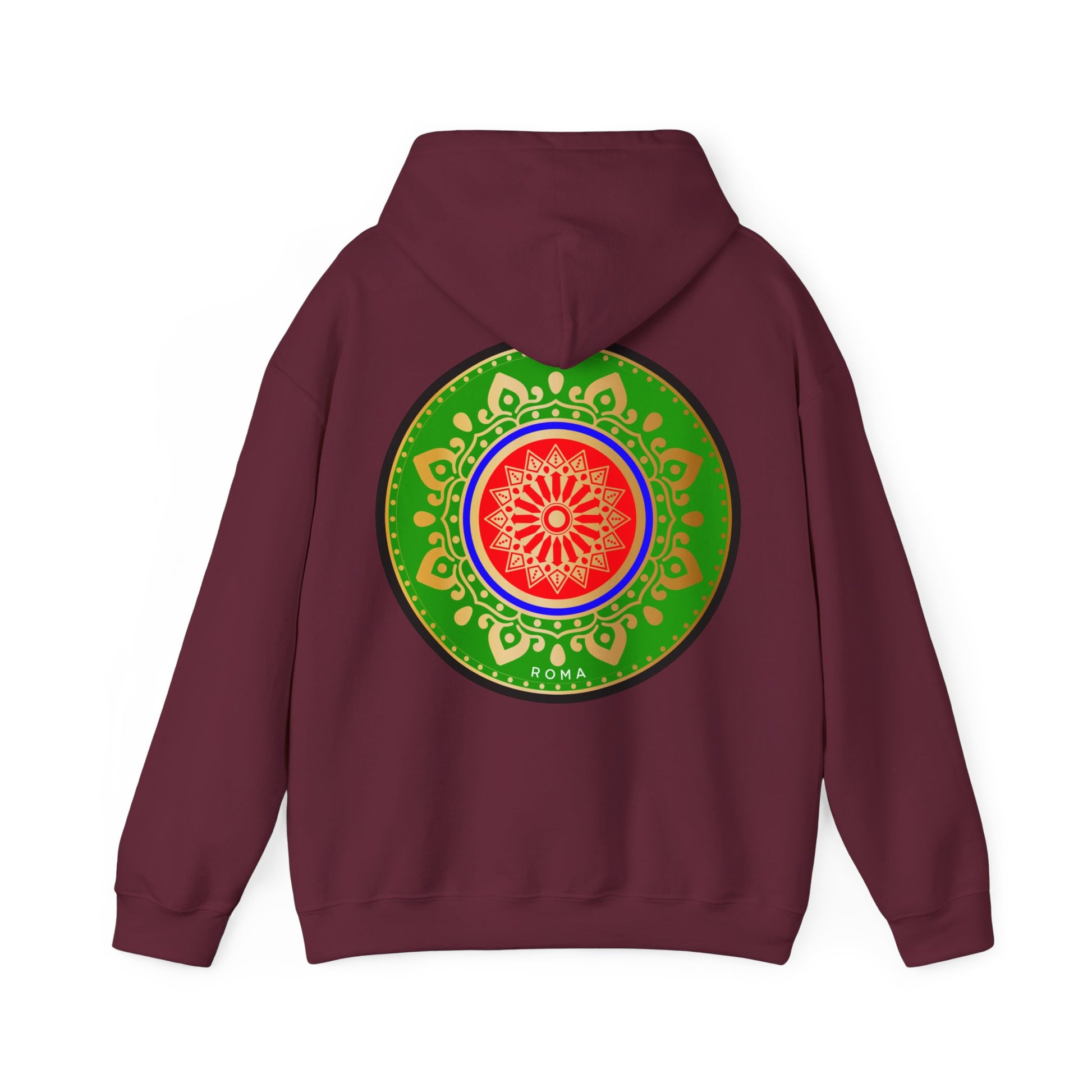maroon back hoodie szukar roma sketch design