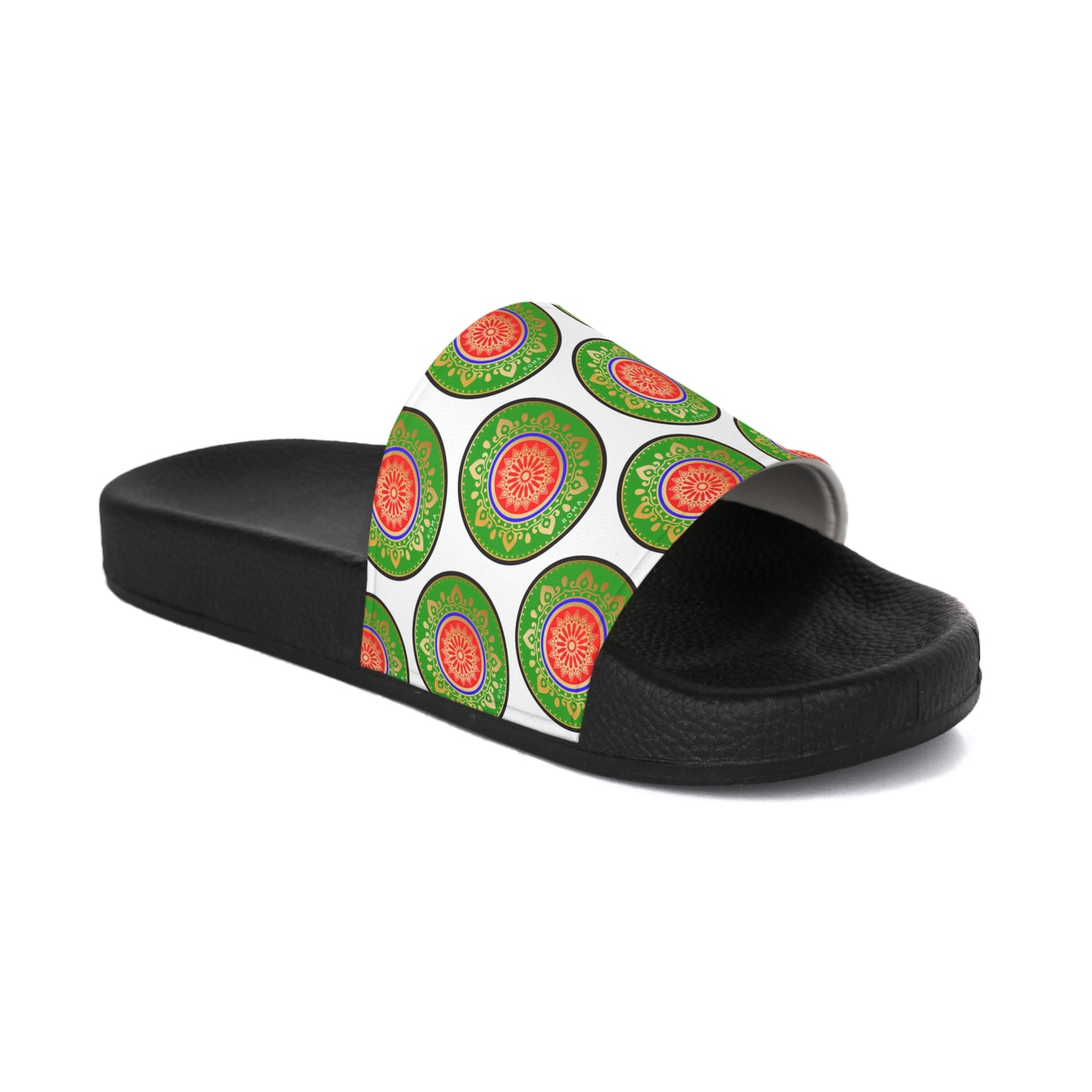 Black flip flops set from szukar roma sketch  and circle design