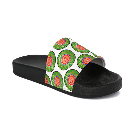 Black flip flops set from szukar roma sketch  and circle design