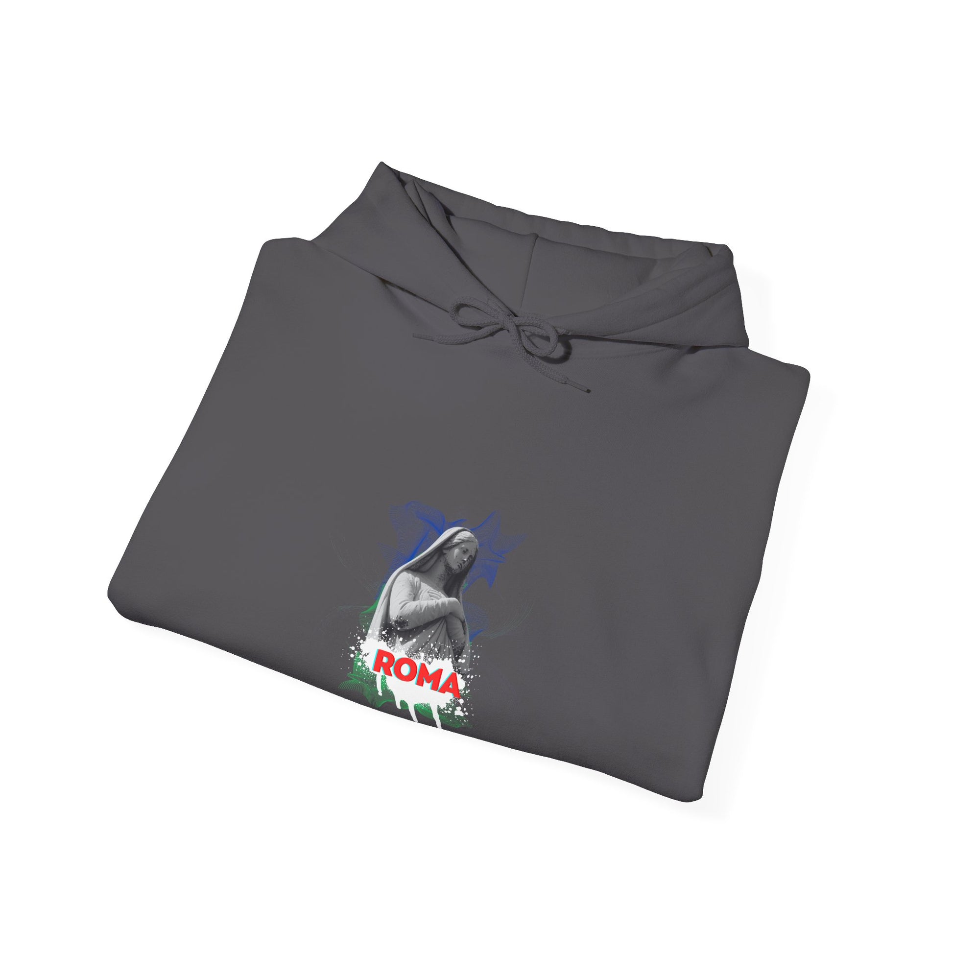 dark green  folded hoodie roma design