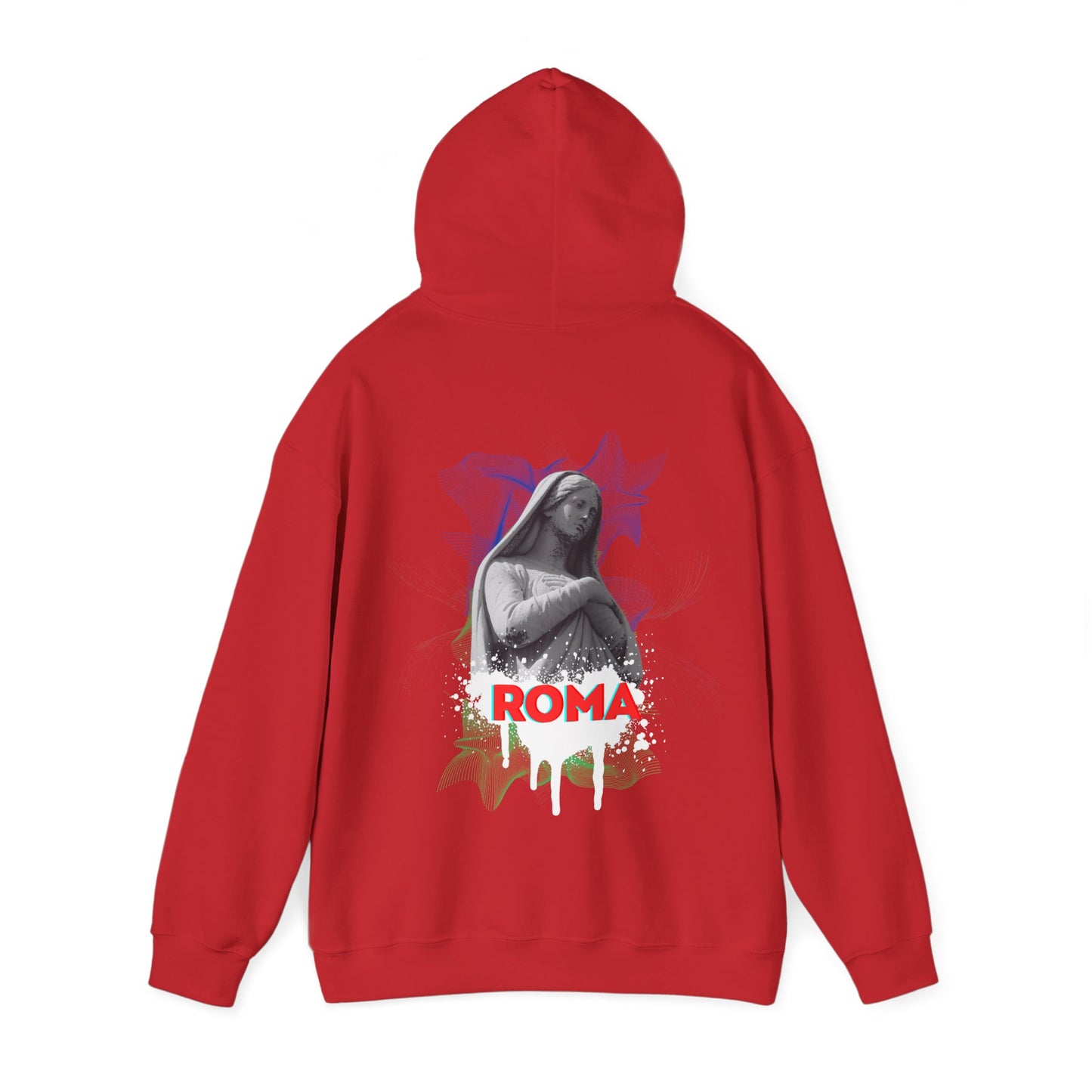 red back hoodie woman sketch roma design