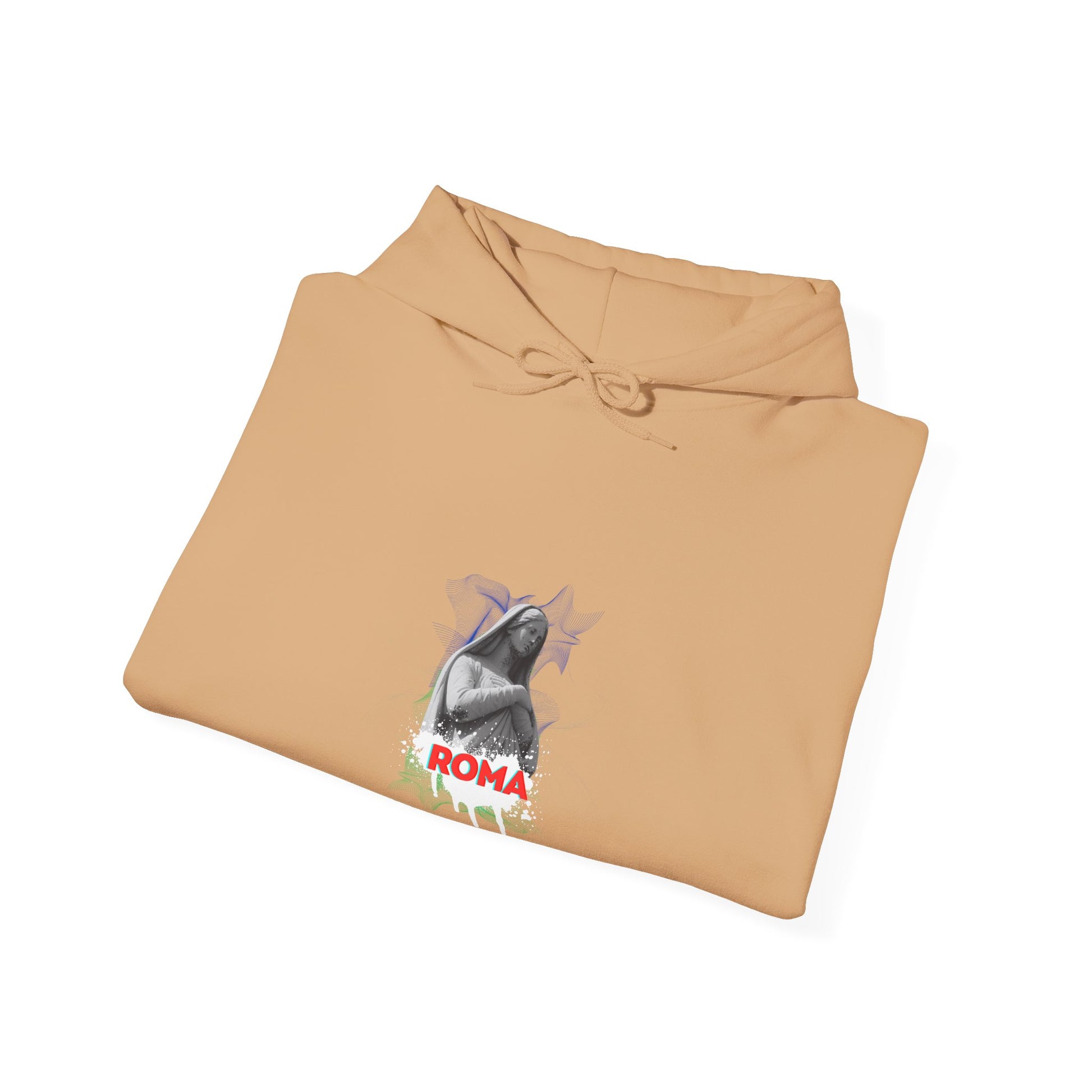 yellow folded hoodie roma design