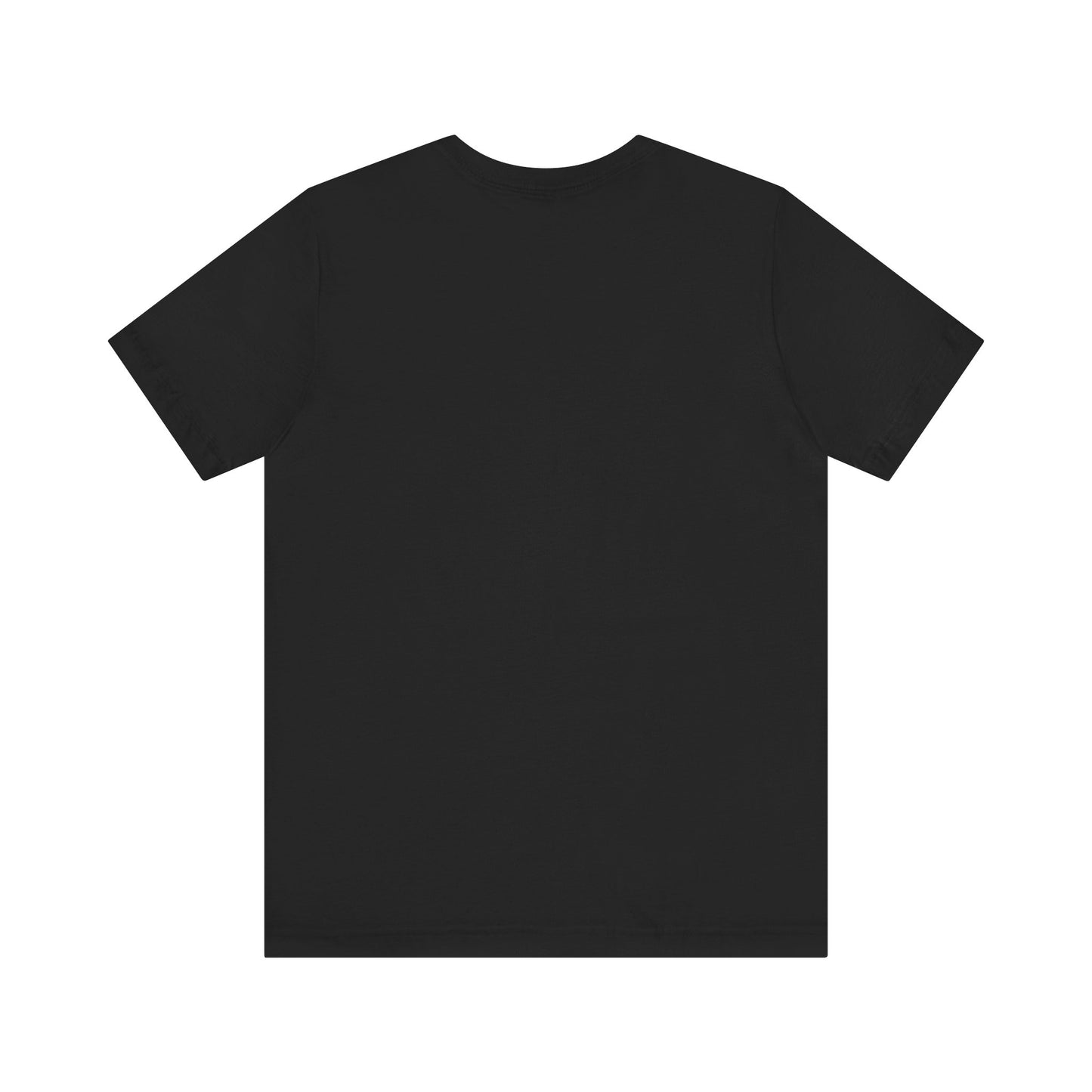 Minimalist t-shirt featuring GADJI text in clean Roman capitals, overlaid with faint cracks for an aged appearance.