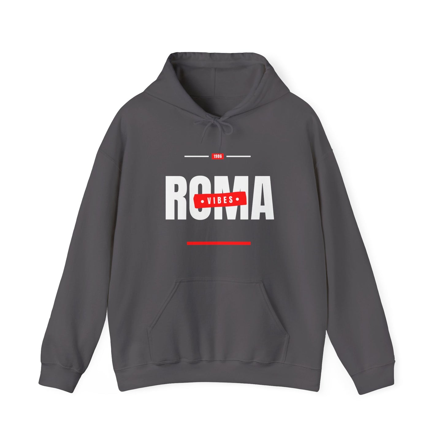 dark gray front hoodie roma design