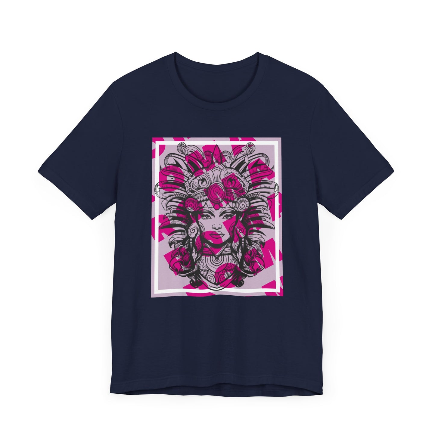 Short sleeve tee displaying GADJI text with layered shadow effects to mimic Roman engraving depth.