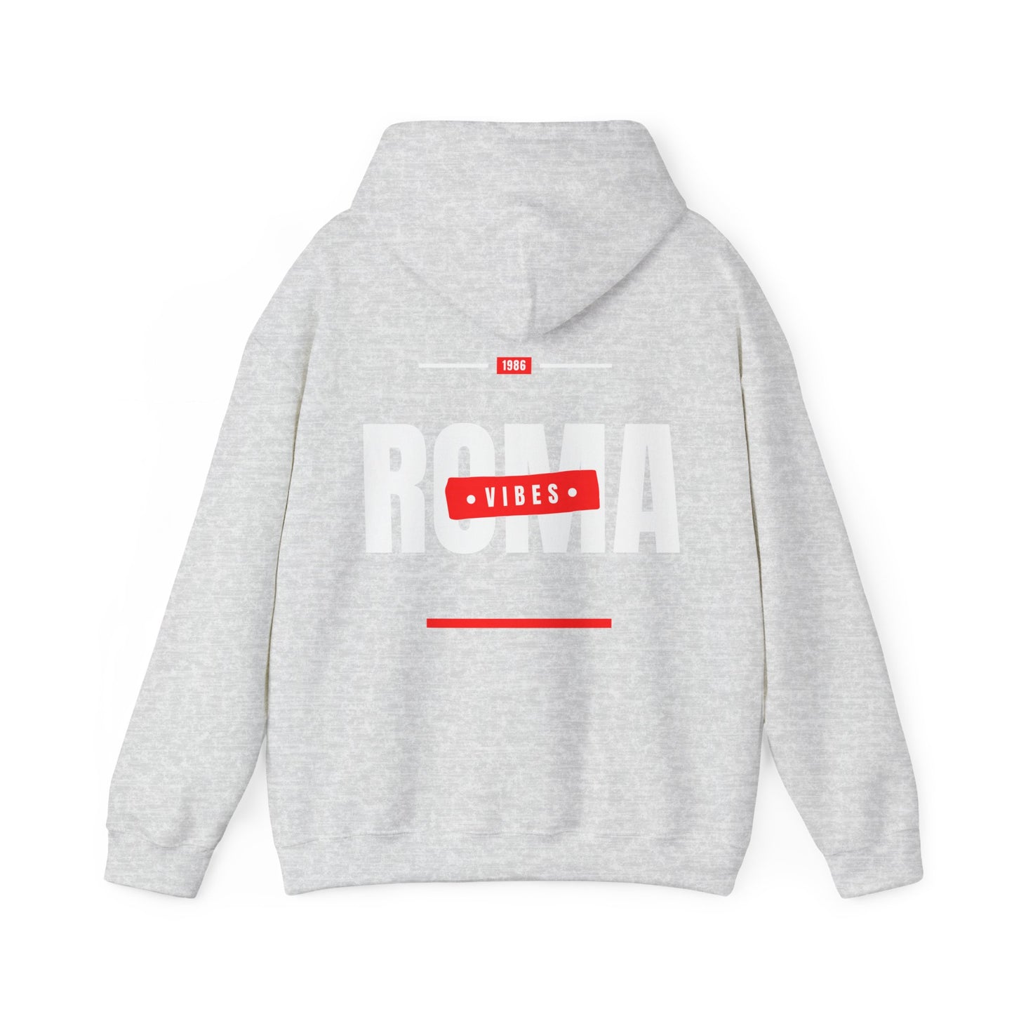 light gray back hoodie roma design