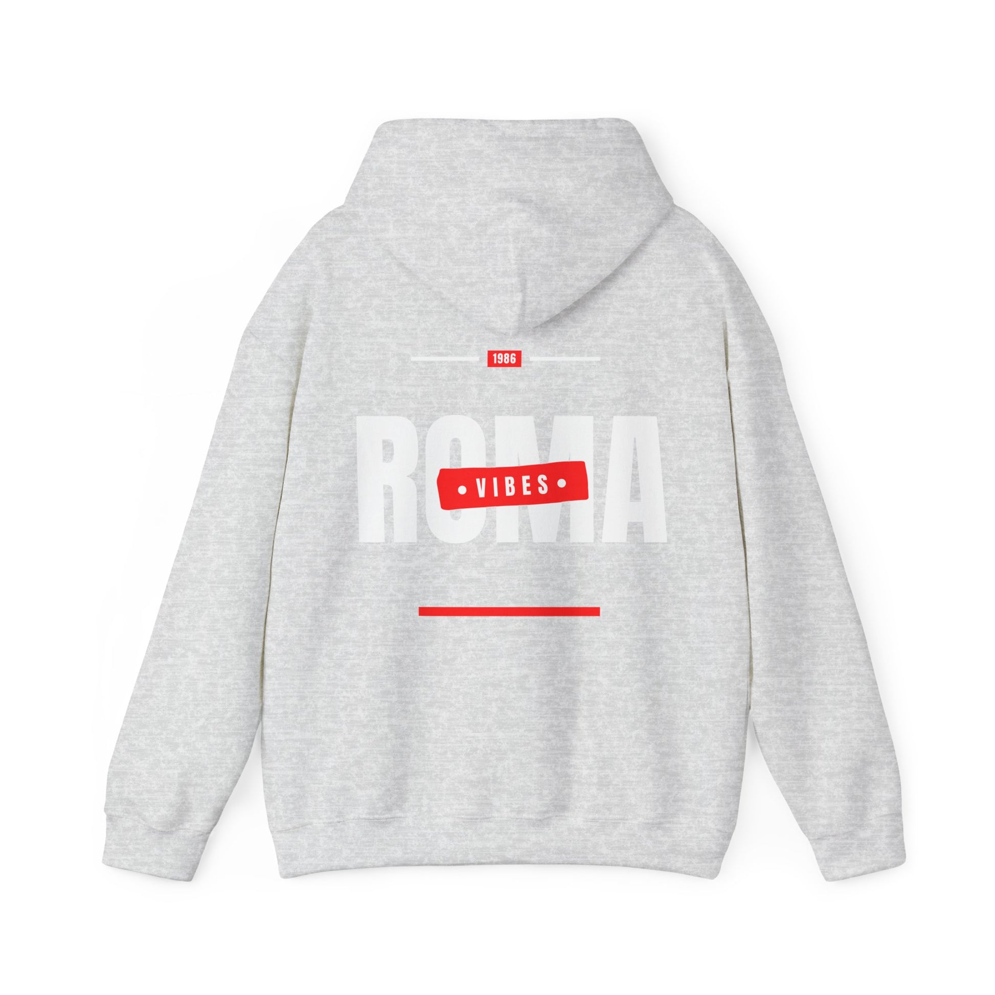light gray back hoodie roma design
