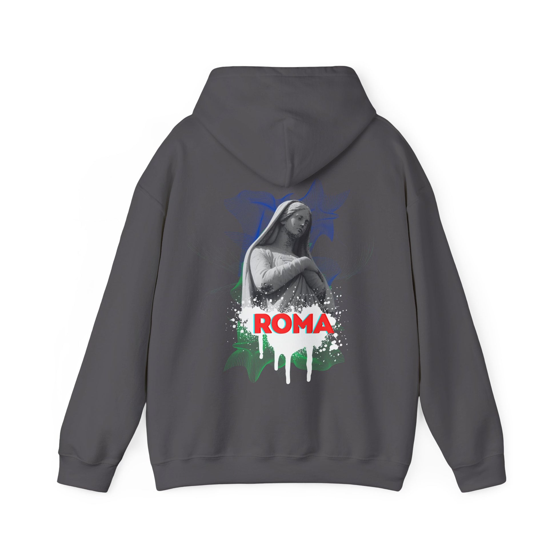 dark green  back hoodie woman sketch roma design