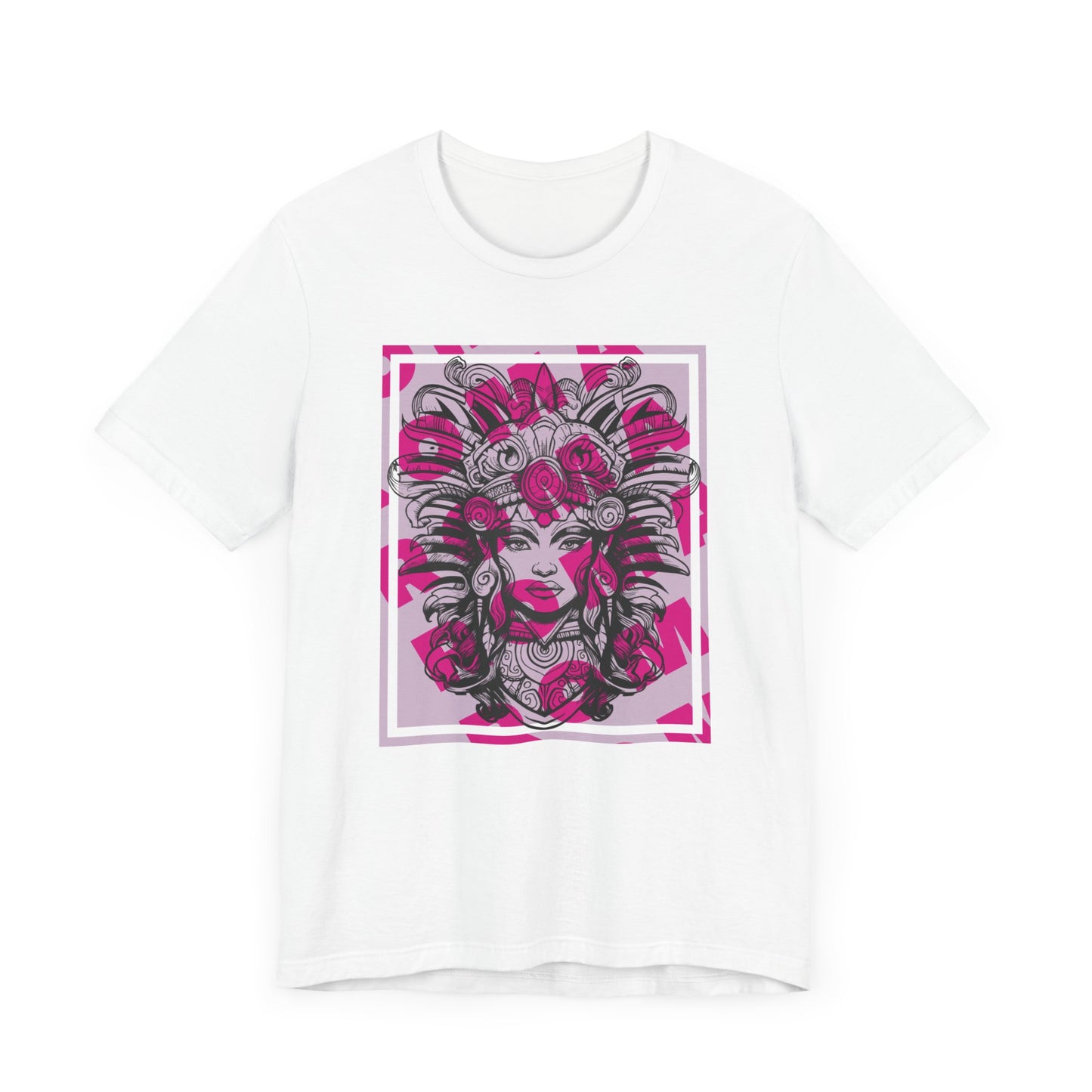 Short sleeve t-shirt showcasing GADJI text with a layered marble texture and subtle cracks for an aged aesthetic.