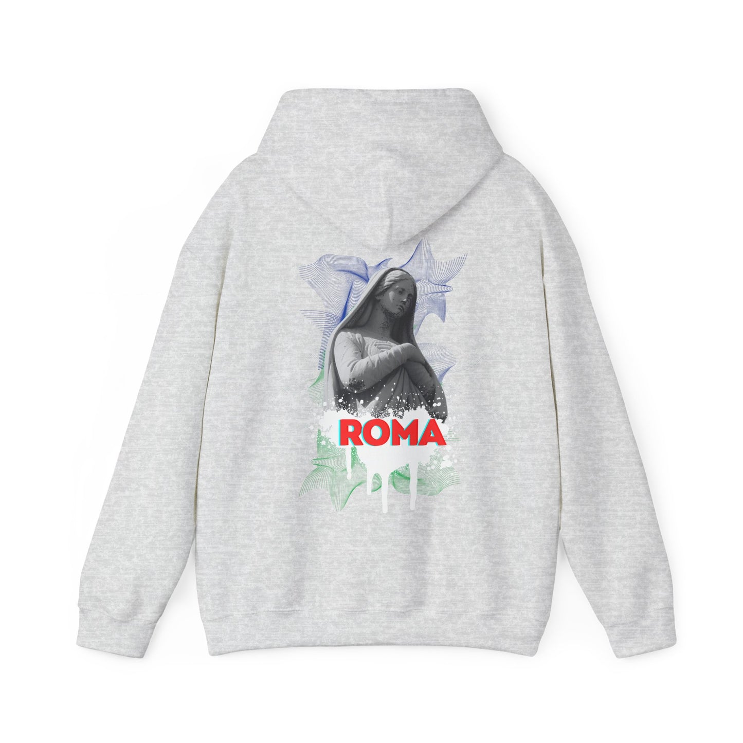 light gray back hoodie woman sketch roma design