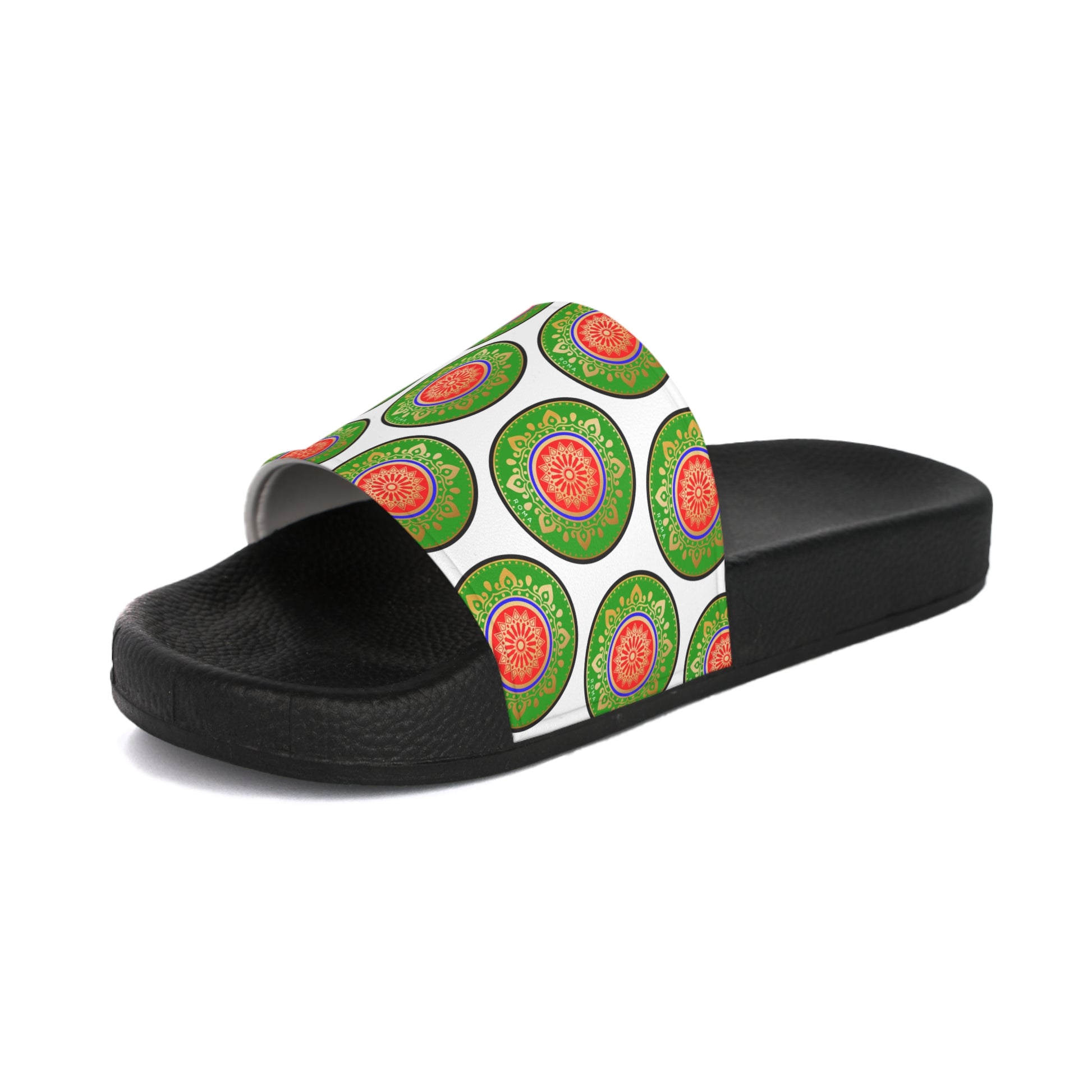 Black flip flops set from szukar roma sketch  and circle design