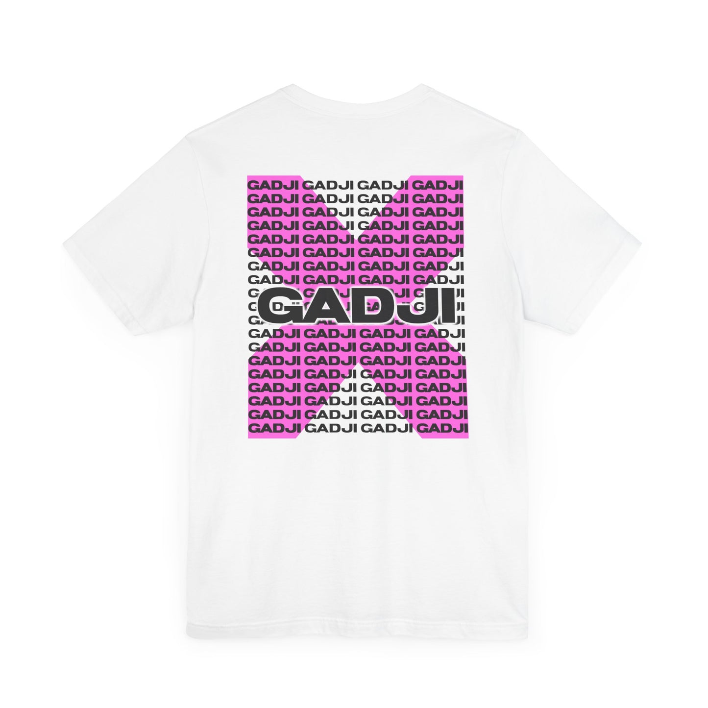 Modern street-style tee featuring hand-drawn GADJI script over chest.