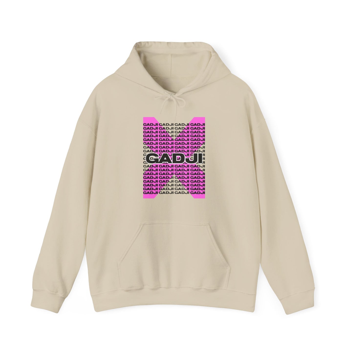 Illustrated hoodie with dynamic GADJI and Roma sketch