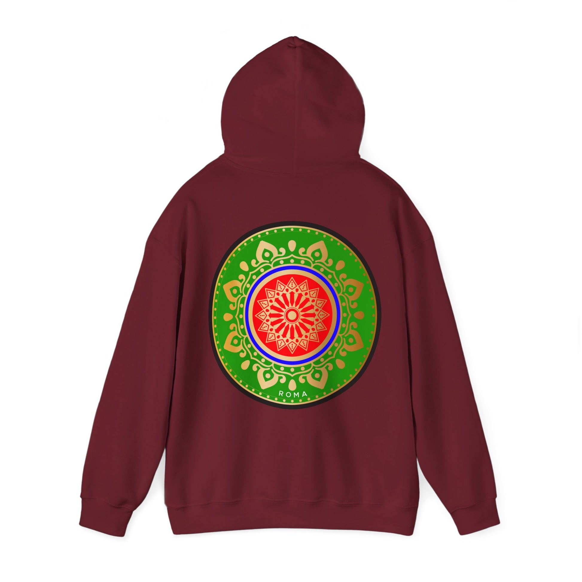 maroon back hoodie szukar roma sketch design
