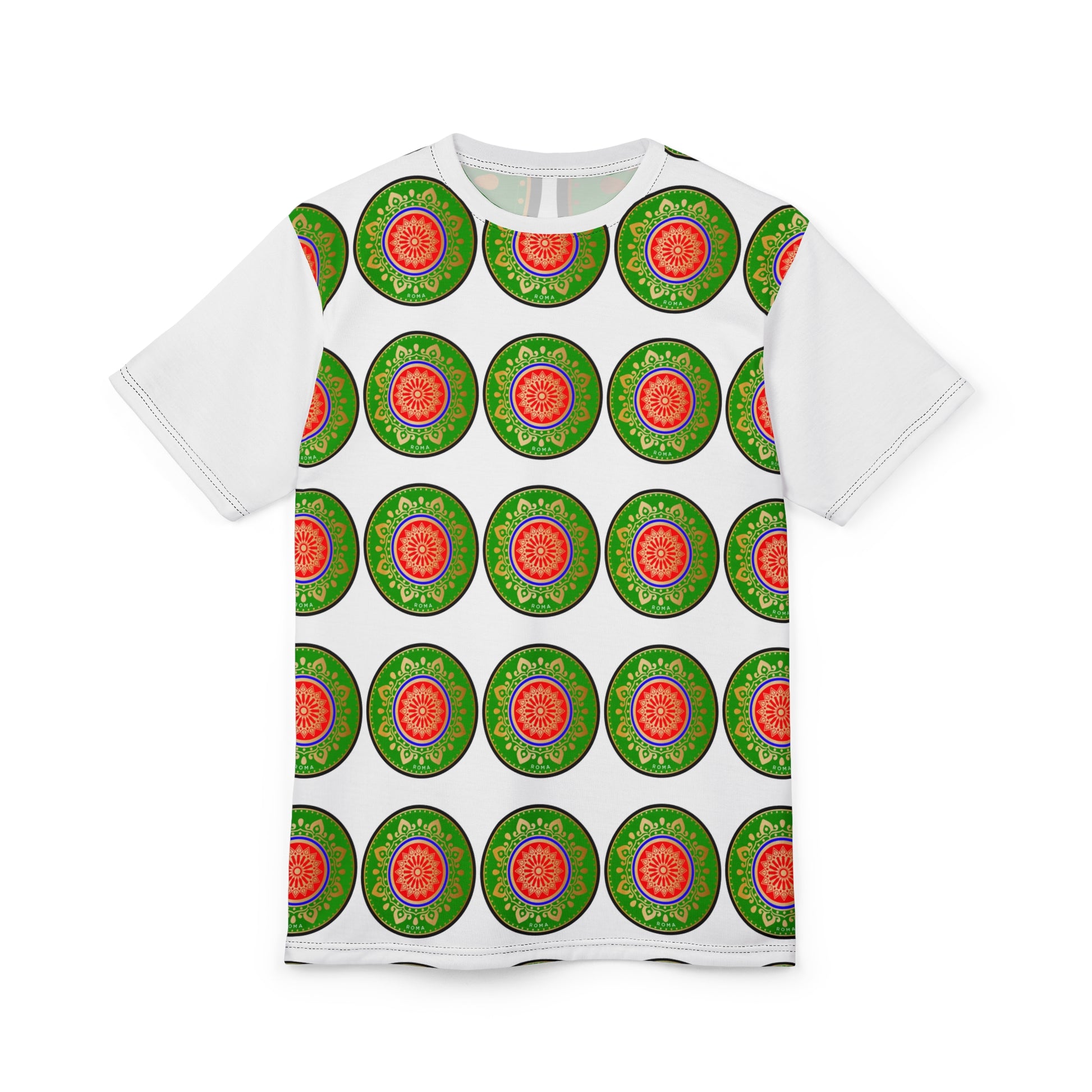 Classic short sleeve shirt showcasing a round Roma symbol on the chest.