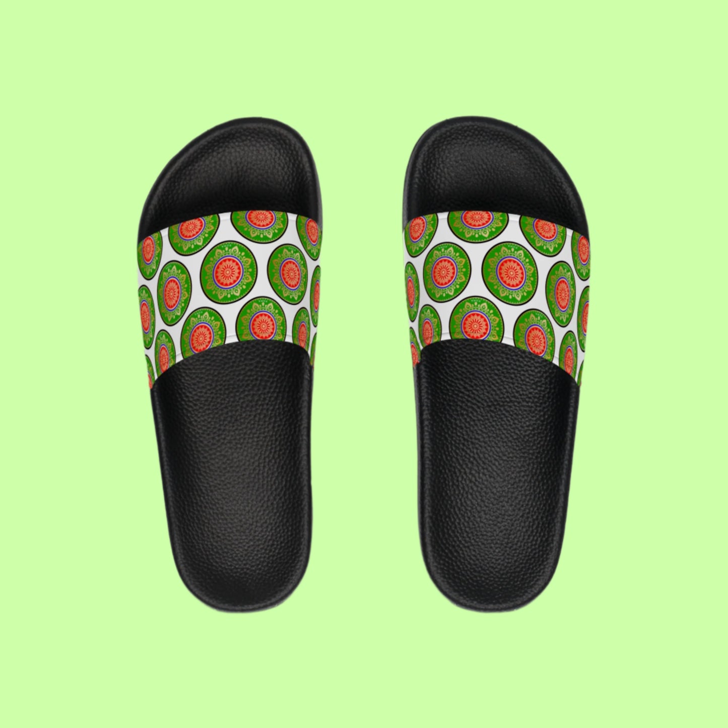 Black flip flops set from szukar roma sketch  and circle design