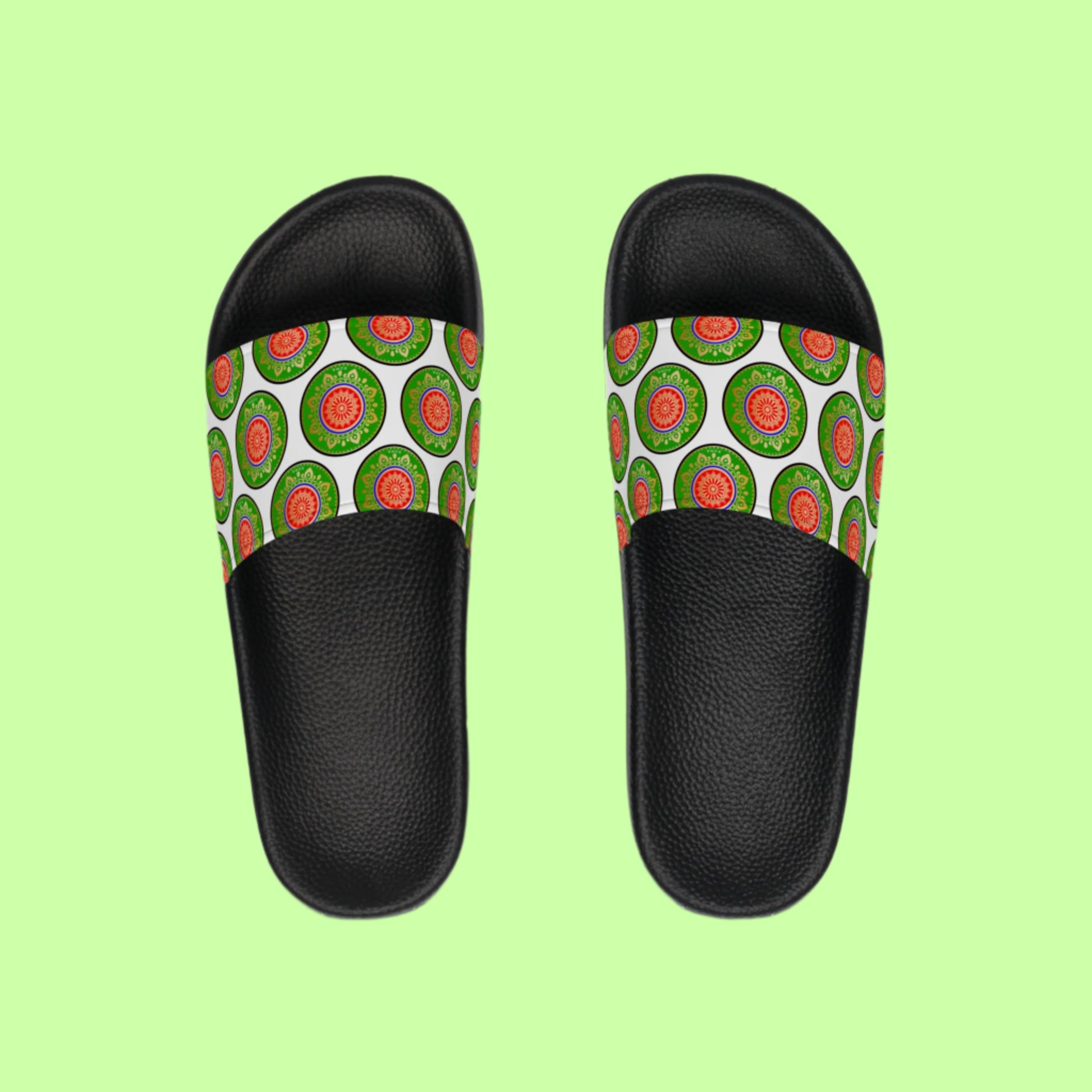 Black flip flops set from szukar roma sketch  and circle design