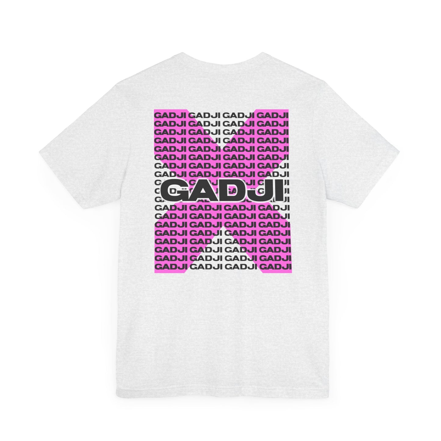Everyday t-shirt showcasing clean GADJI typography in contrasting colors.