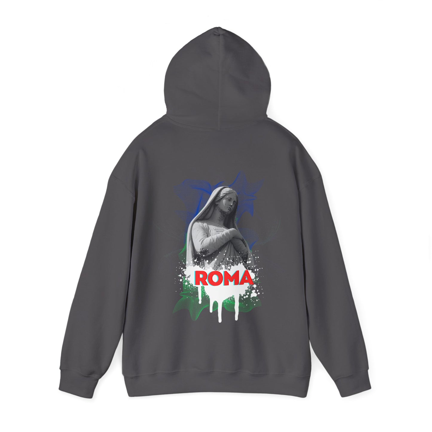 dark green  back hoodie woman sketch roma design