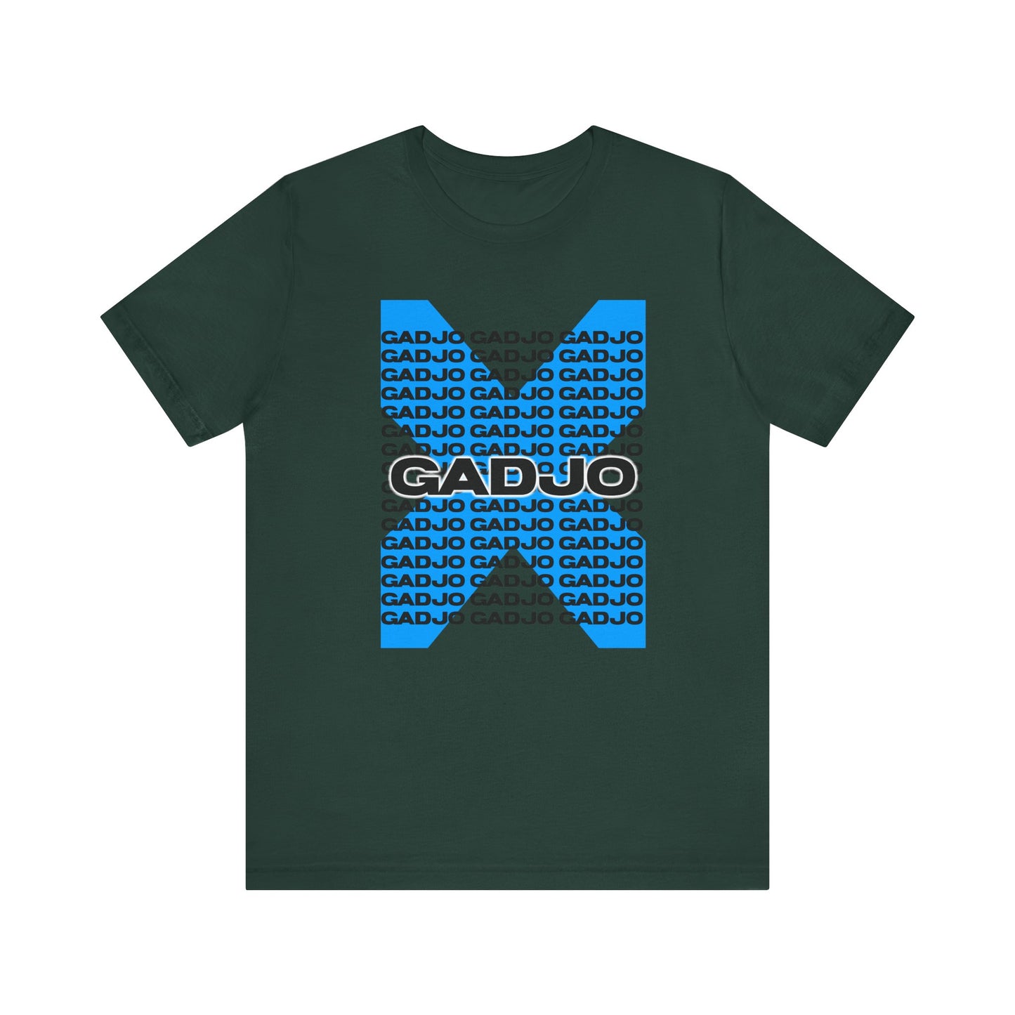 Vintage-washed tee featuring cracked GADJO print for a worn-in aesthetic.