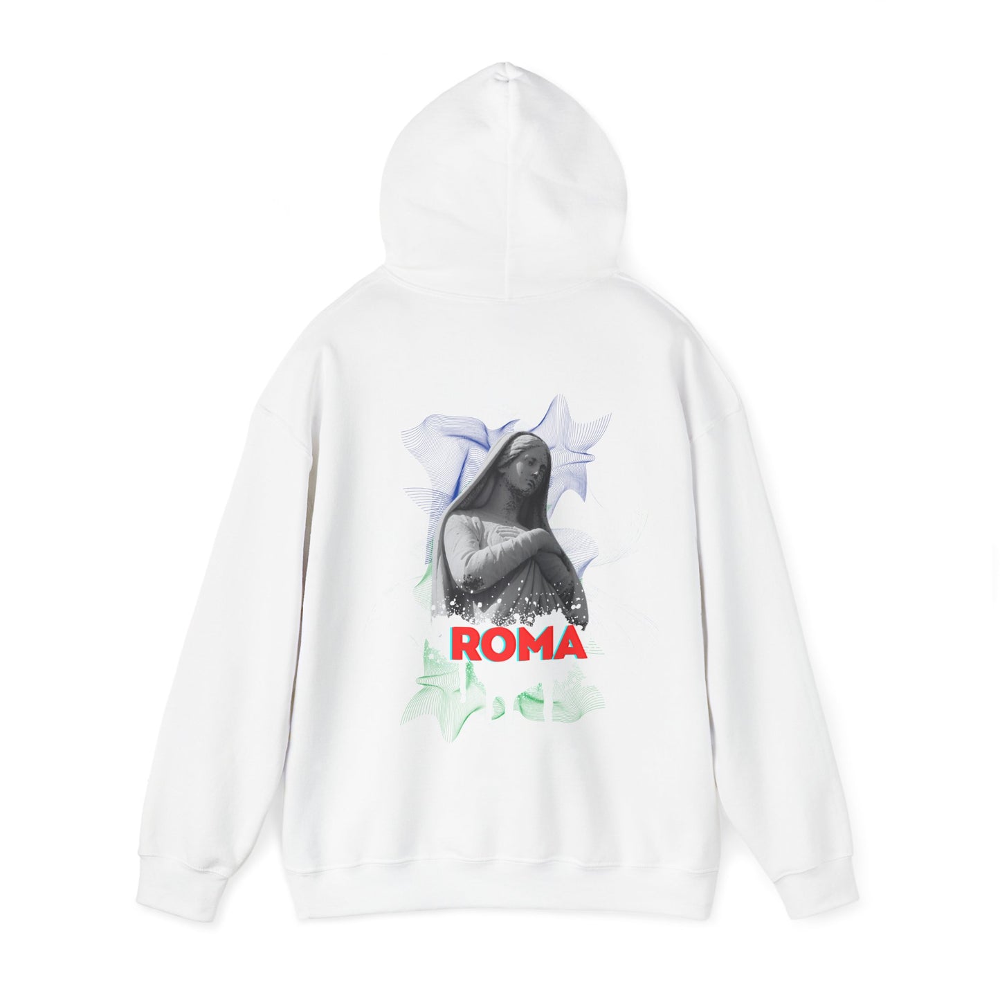 white back hoodie woman sketch roma design
