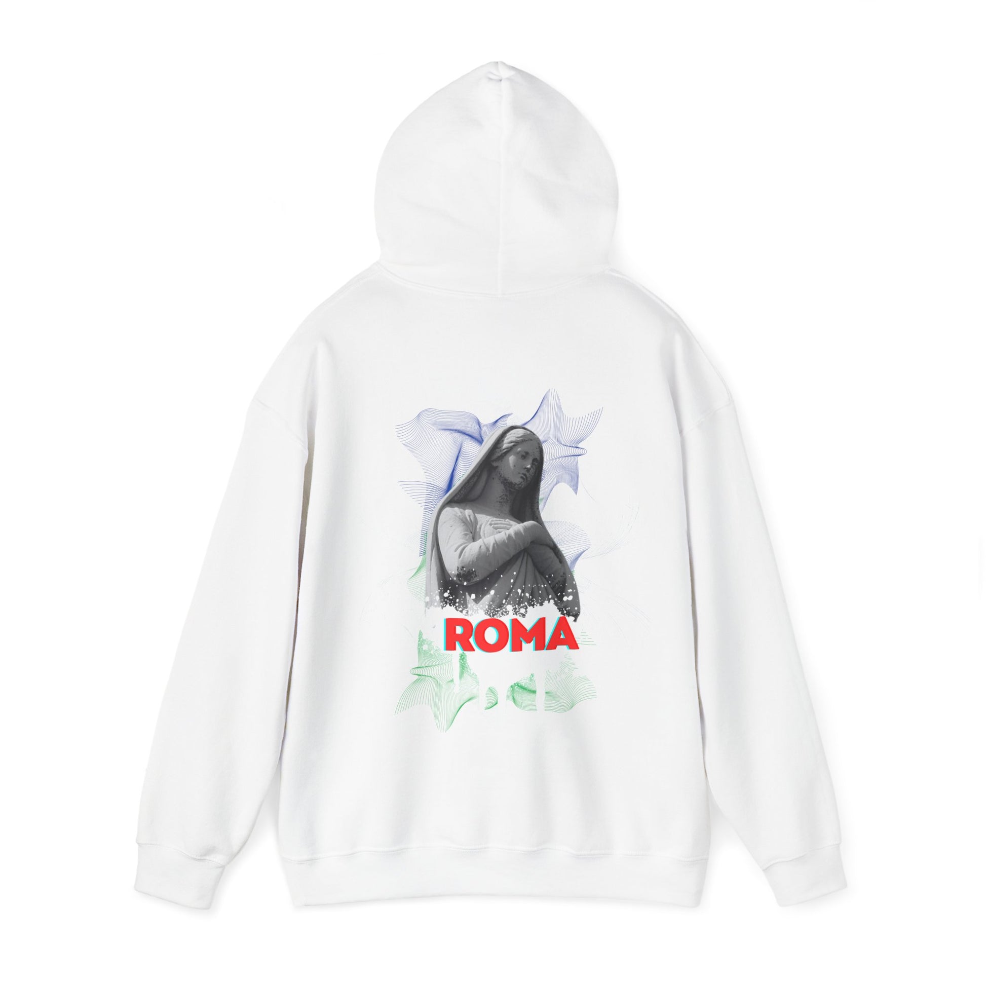 white back hoodie woman sketch roma design