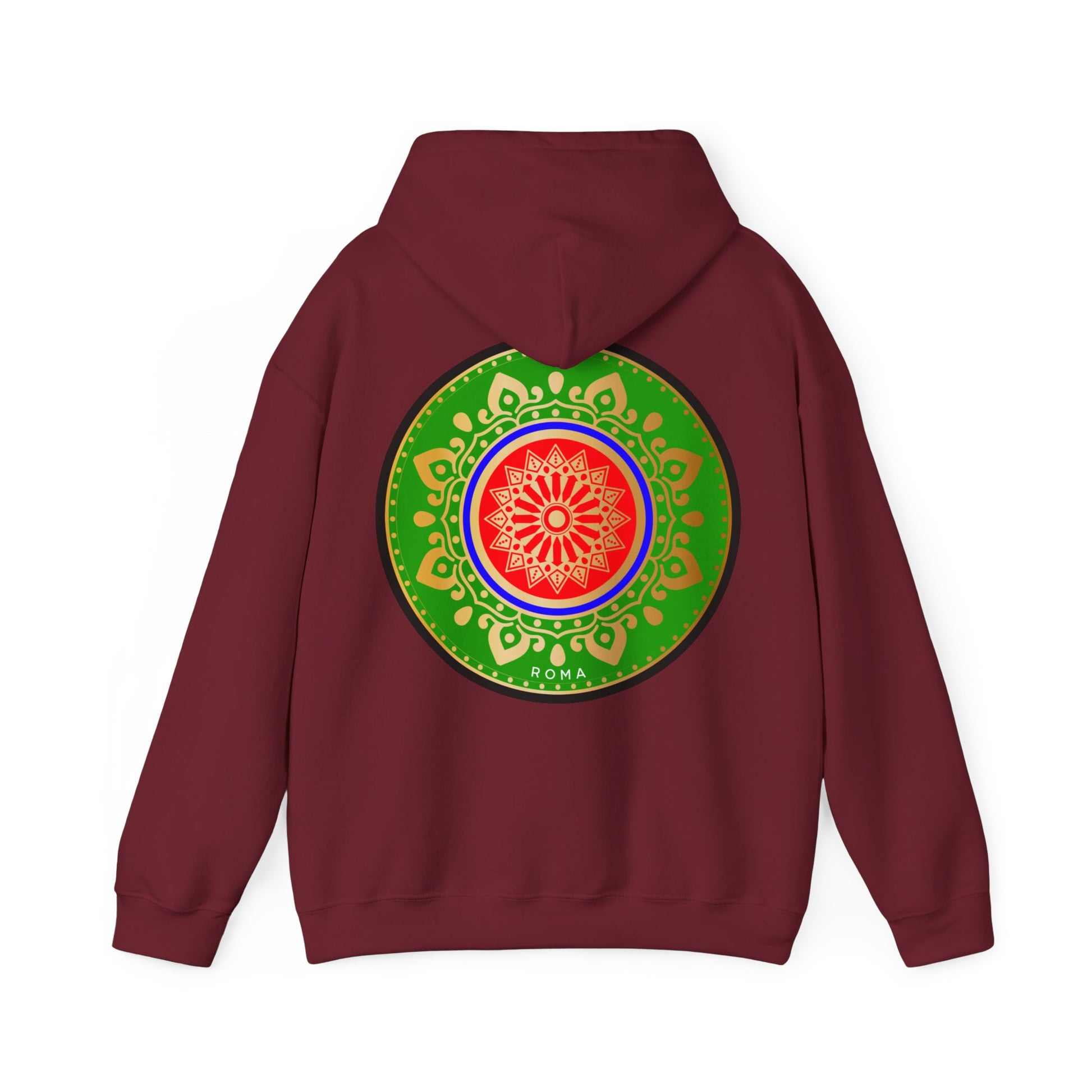 maroon back hoodie szukar roma sketch design