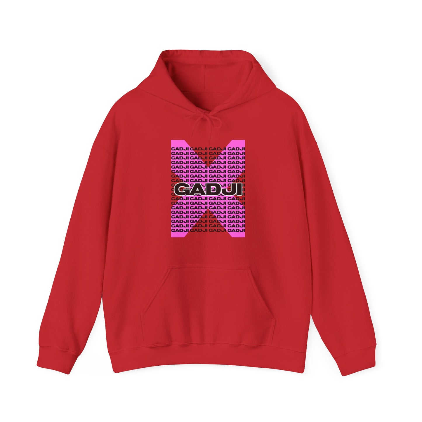 Front view of hoodie with signature Szukar sketch and Roma text