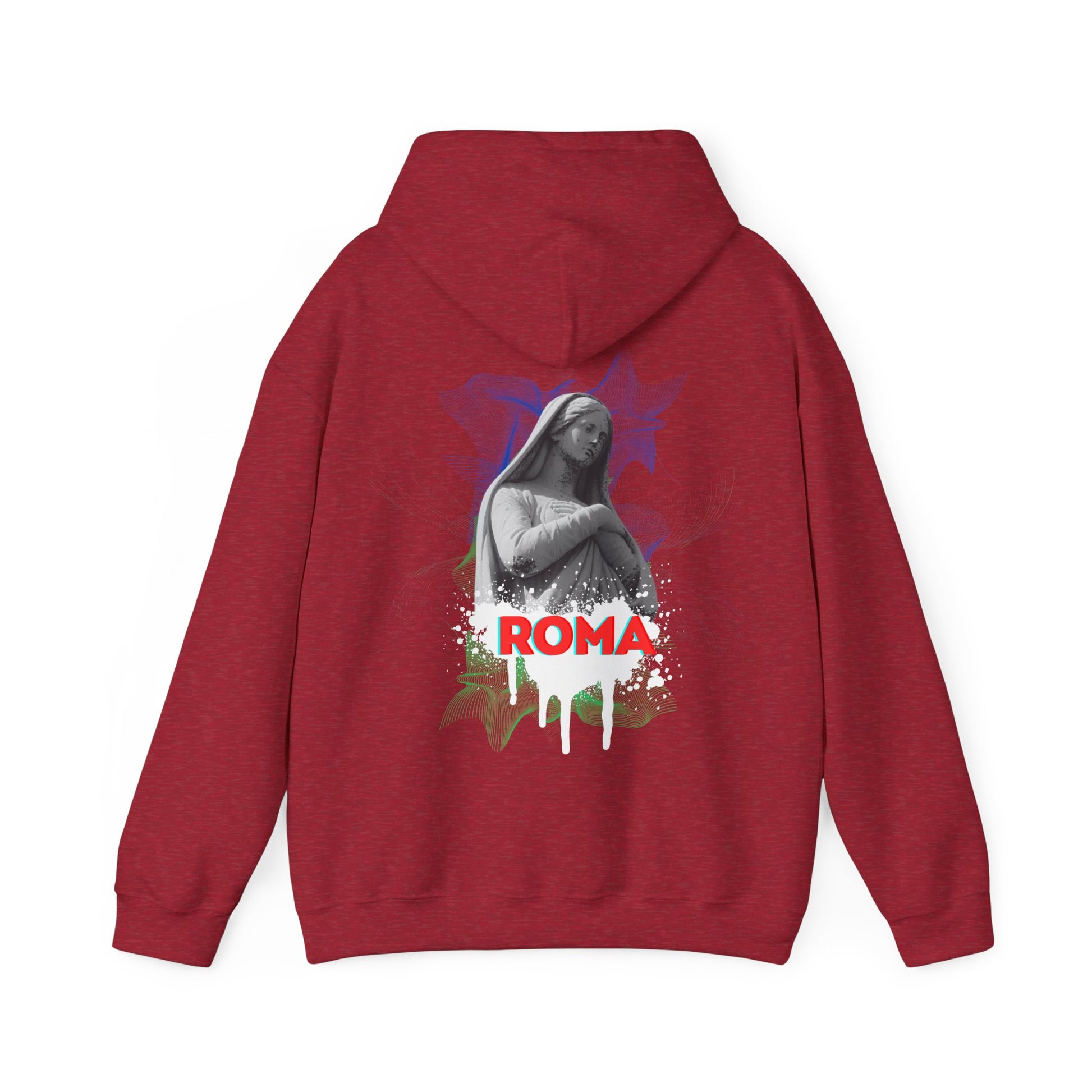 red back hoodie woman sketch roma design