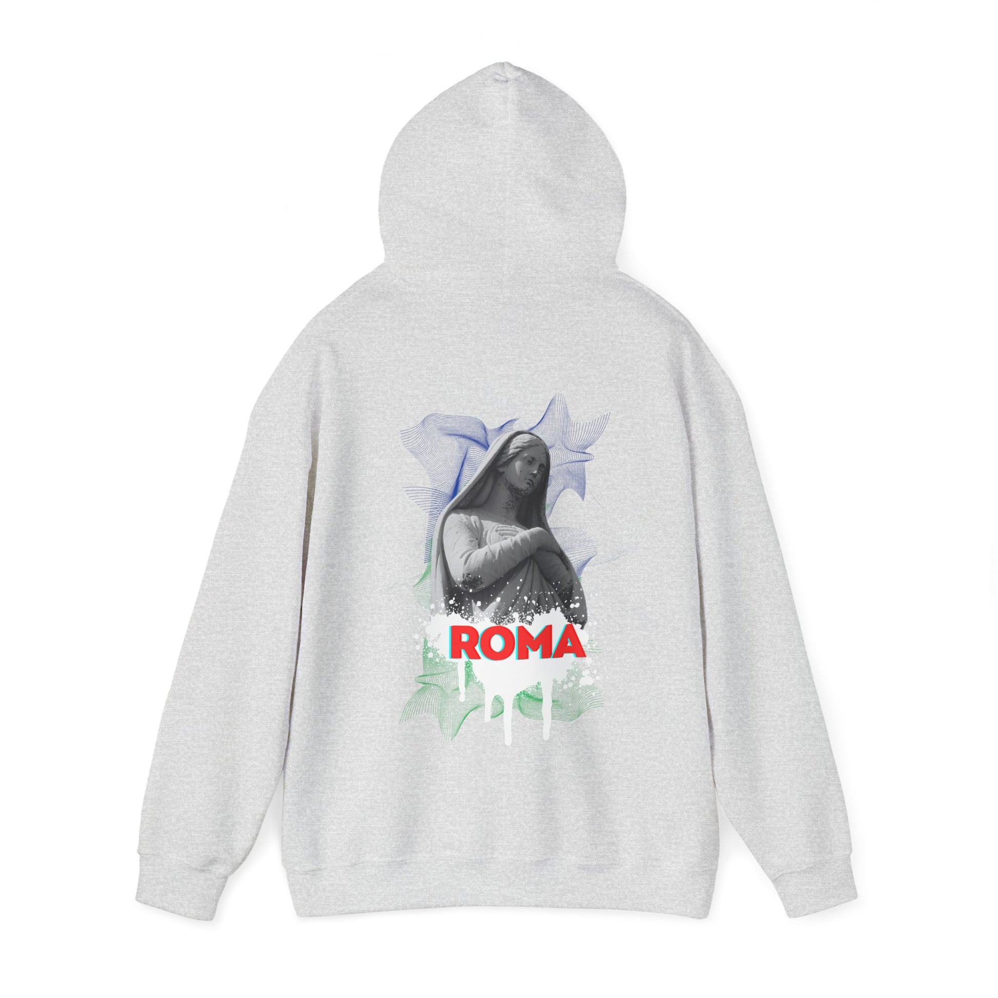 light gray back hoodie woman sketch roma design