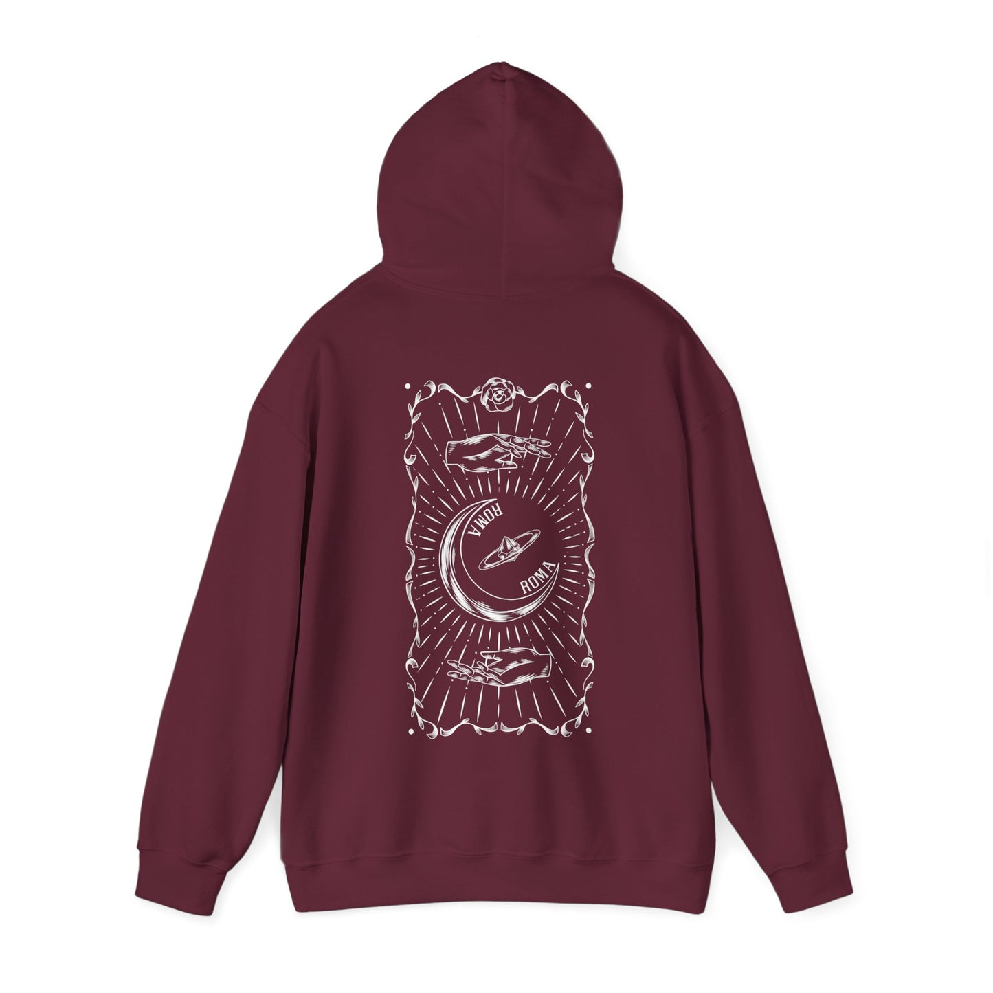 Unisex Gray ROMA branding within a crescent moon graphic