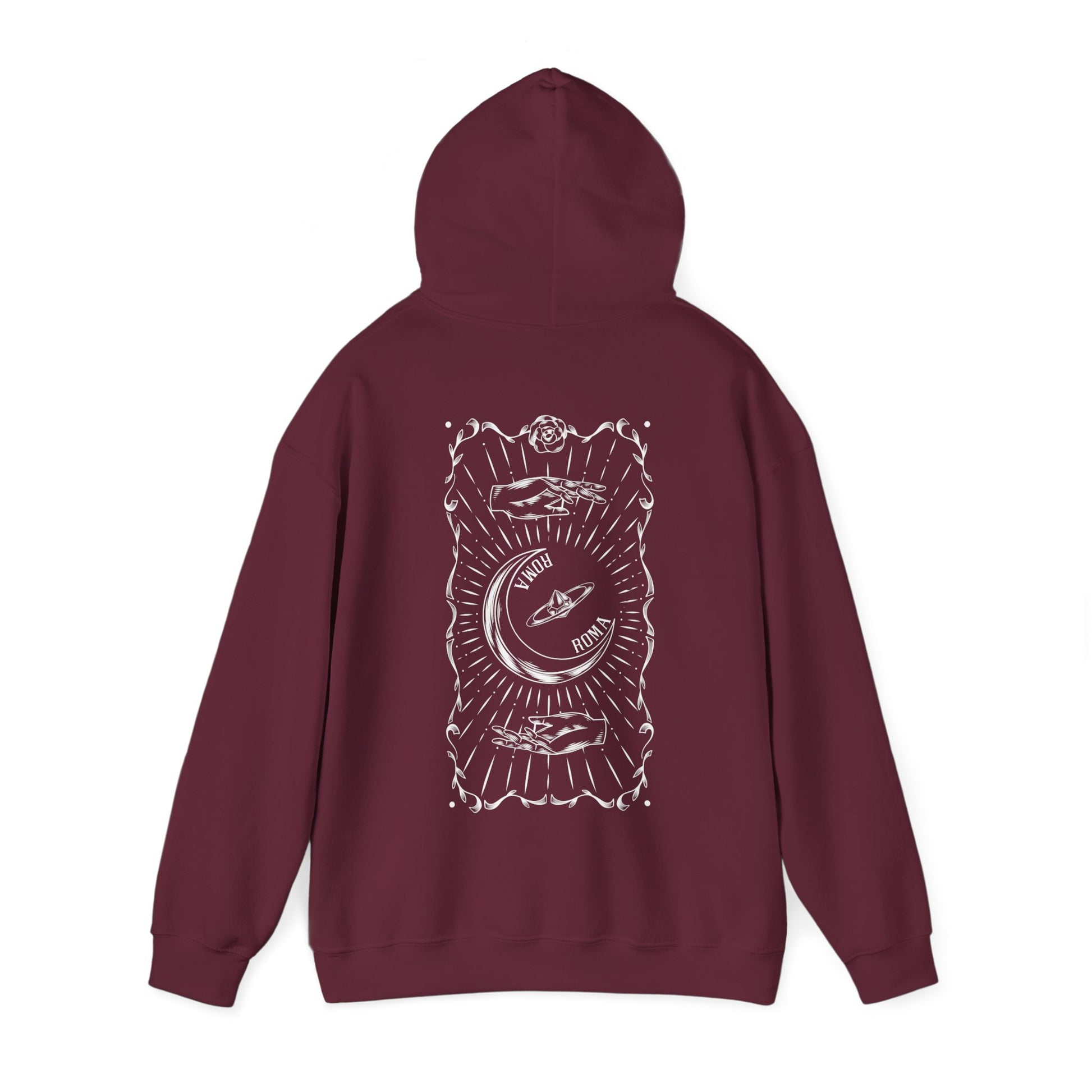 Unisex Gray ROMA branding within a crescent moon graphic