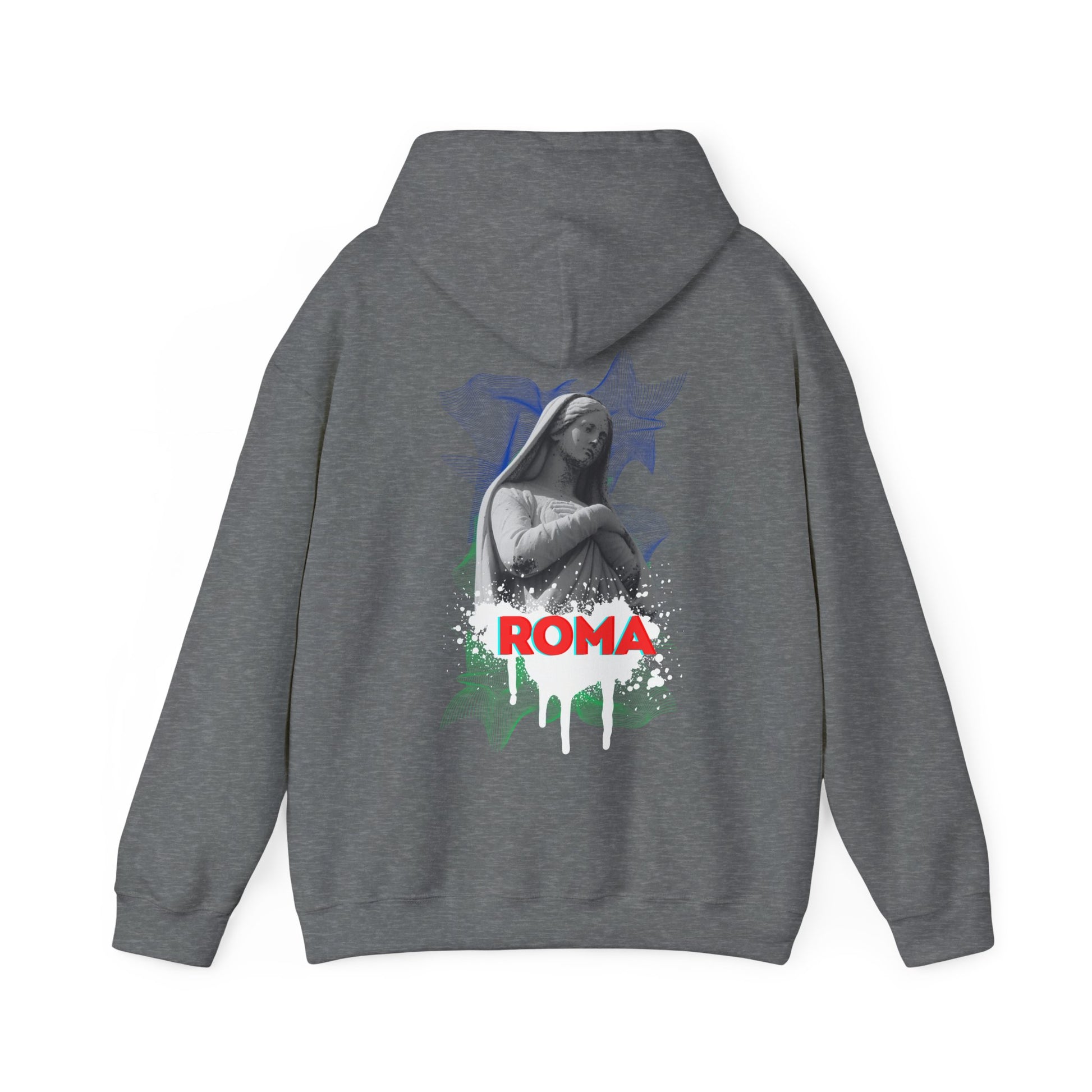 gray  back hoodie woman sketch roma design