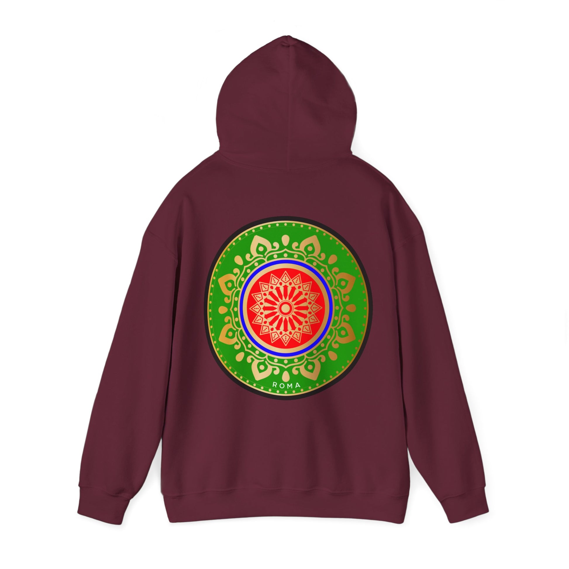 maroon back hoodie szukar roma sketch design