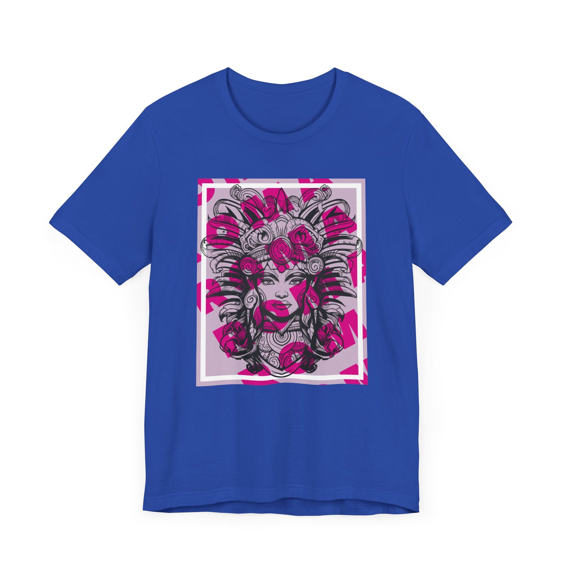 T-shirt showcasing GADJI lettering with a 3D embossed Roman inscription style.