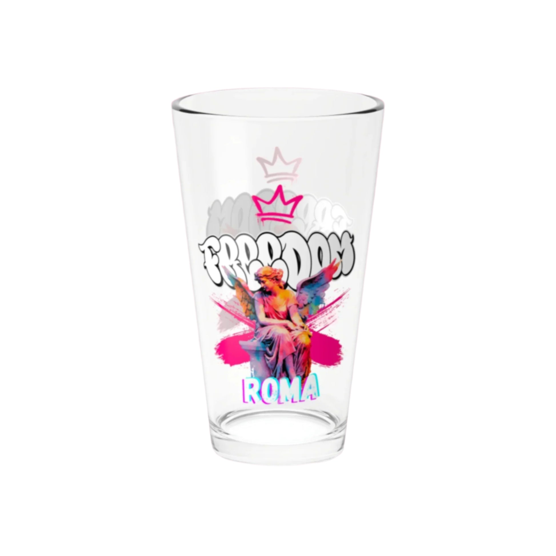 Clear glass featuring a mystical fairy design with SZUKAR text at the base.

