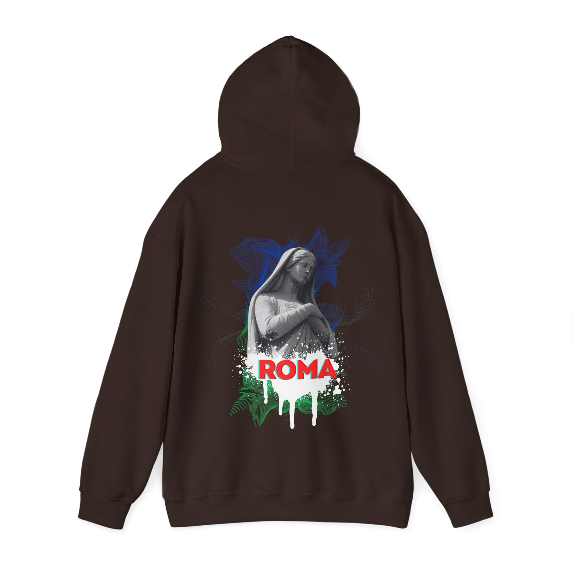 brown  back hoodie woman sketch roma design