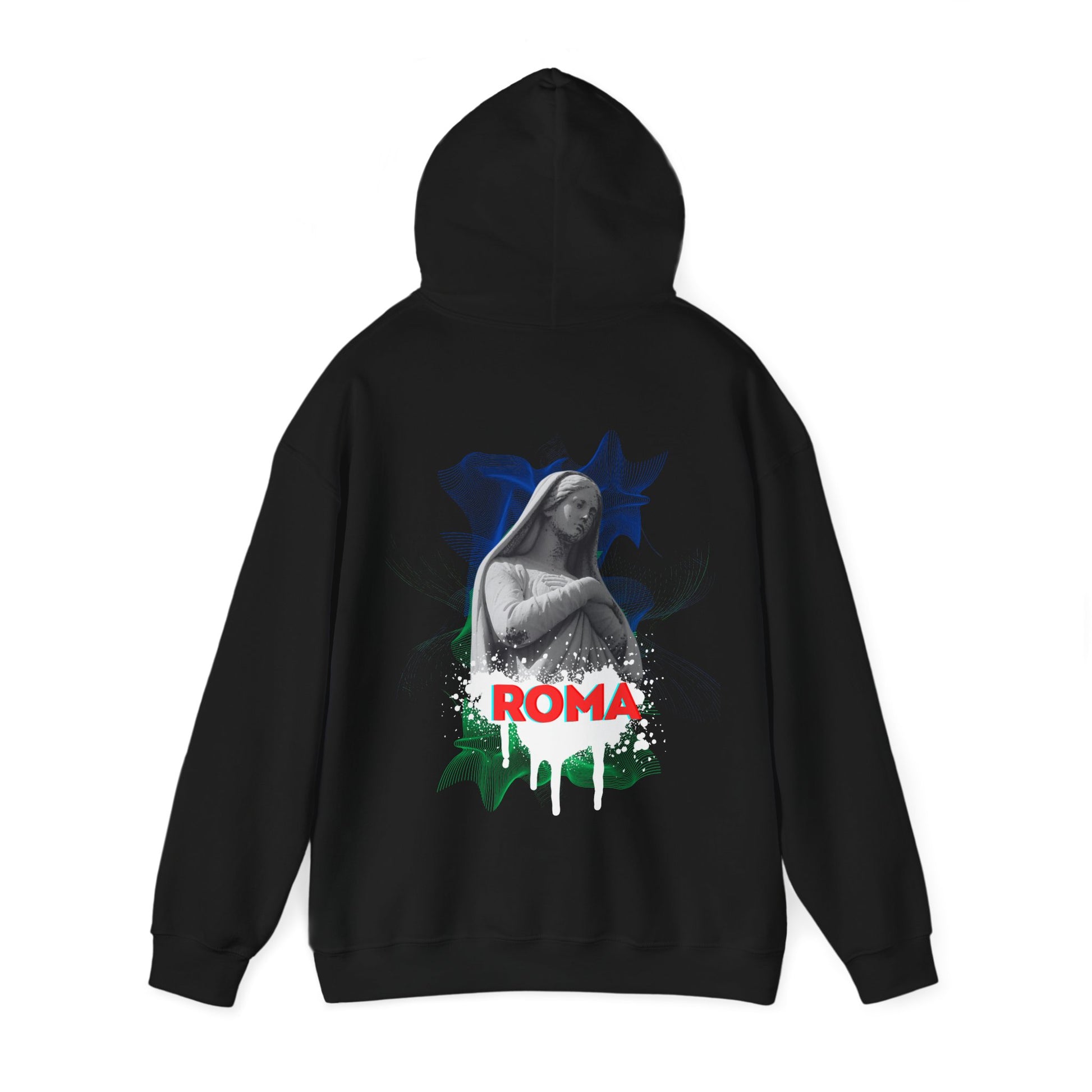 black back hoodie woman sketch roma design