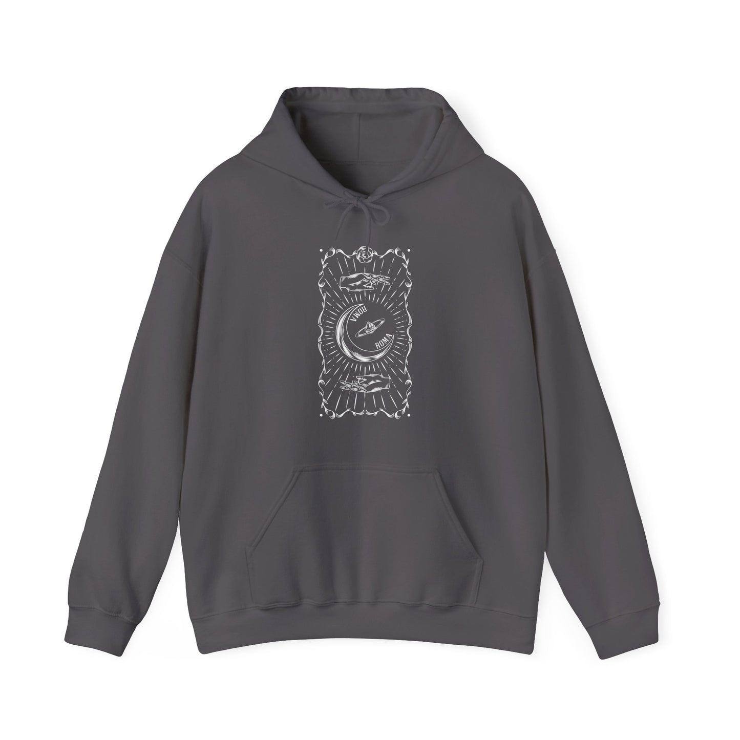 ASH white hoodie featuring barely-there ROMA lettering, perfect for understated fashion.