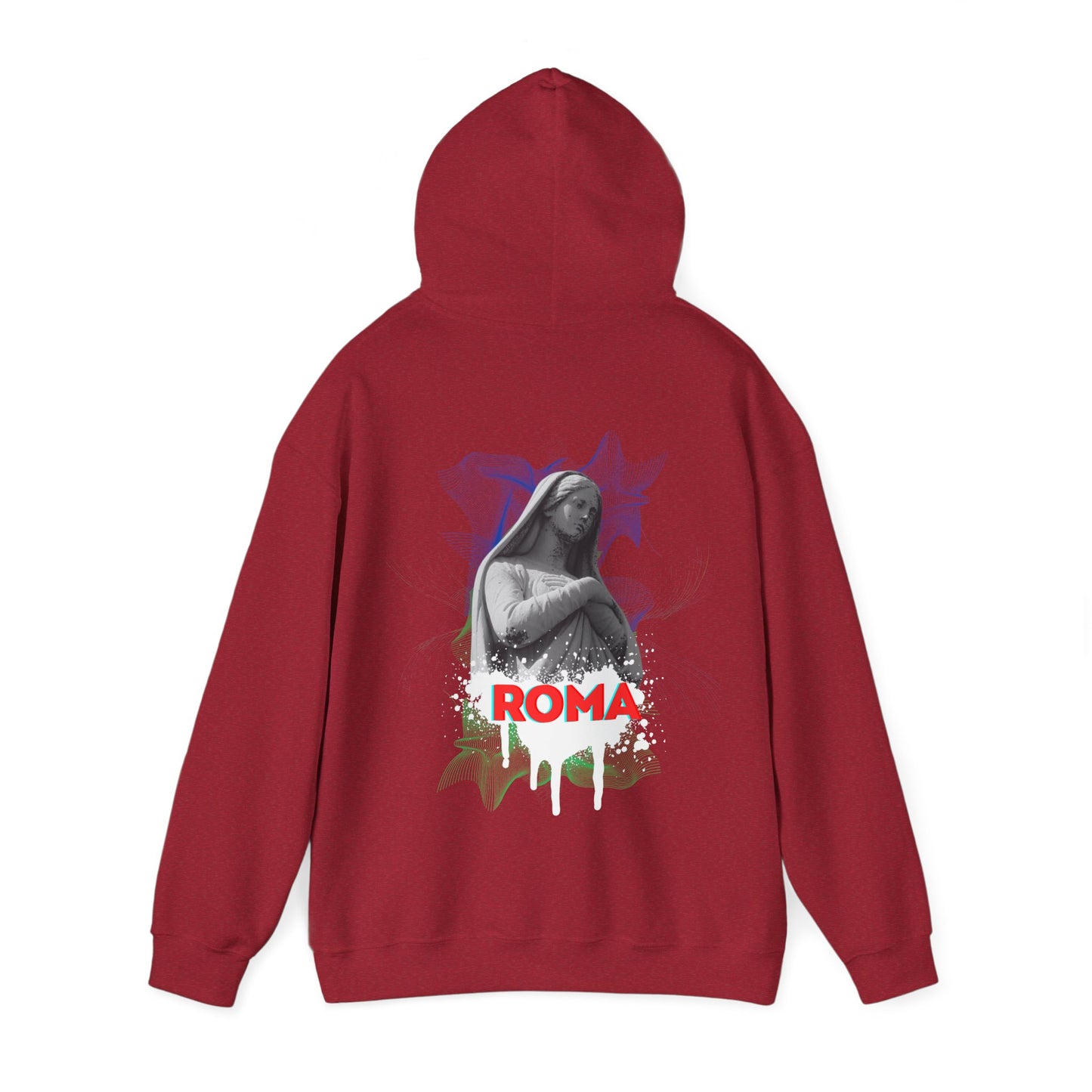 red back hoodie woman sketch roma design