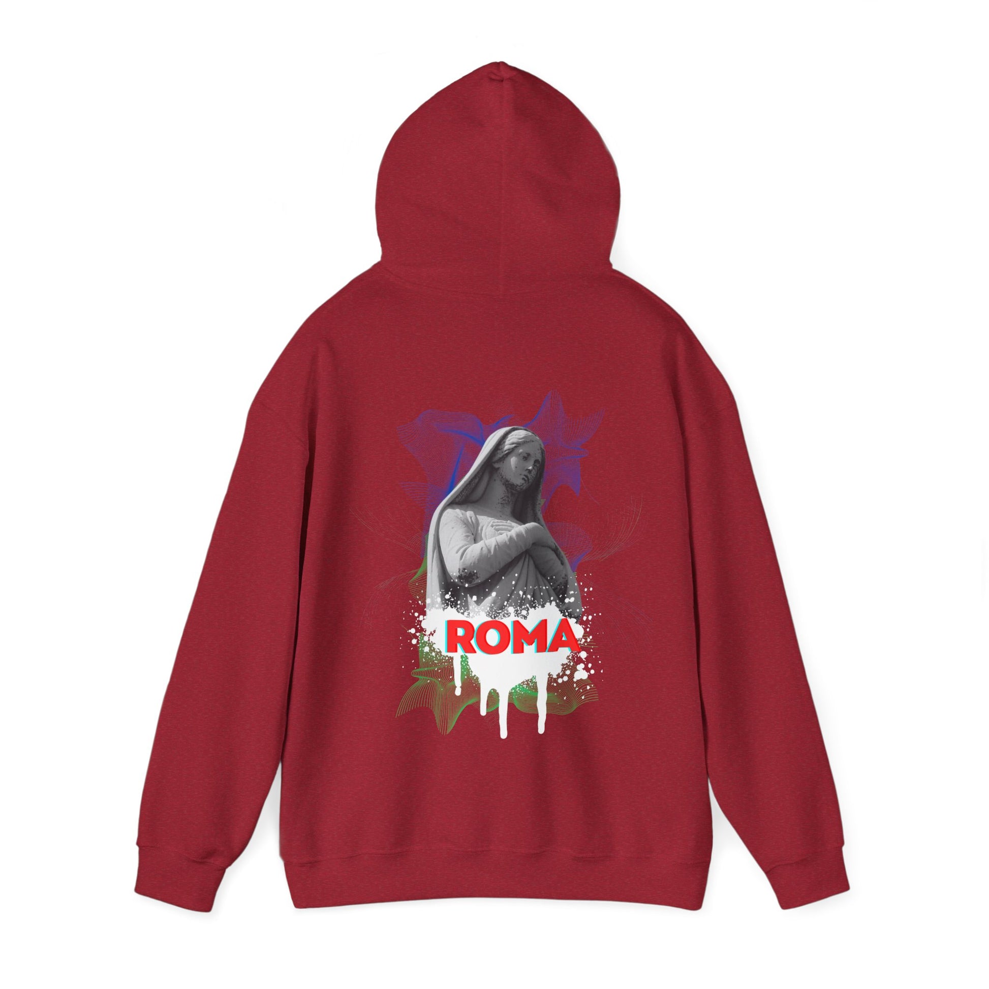 red back hoodie woman sketch roma design