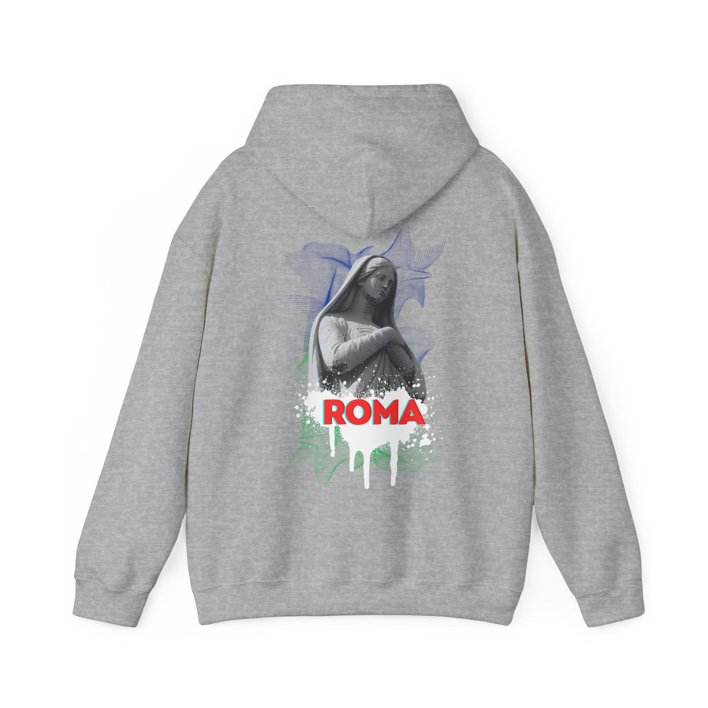 light gray back hoodie woman sketch roma design