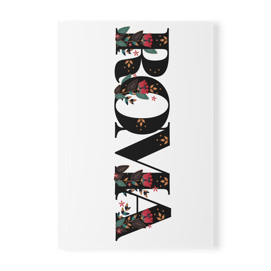 Modern hardbound notebook with striking vertical ROMA branding for everyday use.