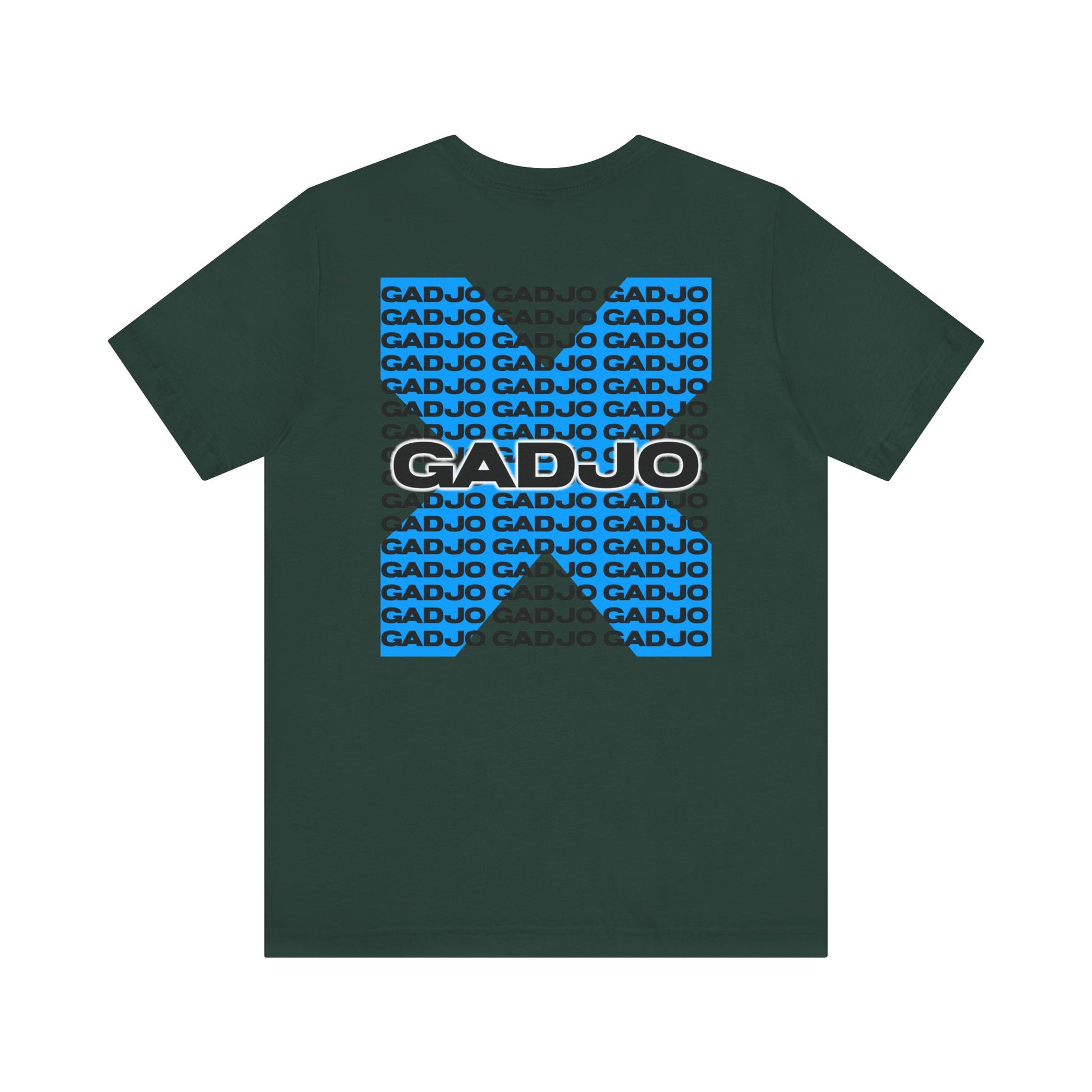 Short sleeve tee featuring distressed GADJO text in vintage-style print.