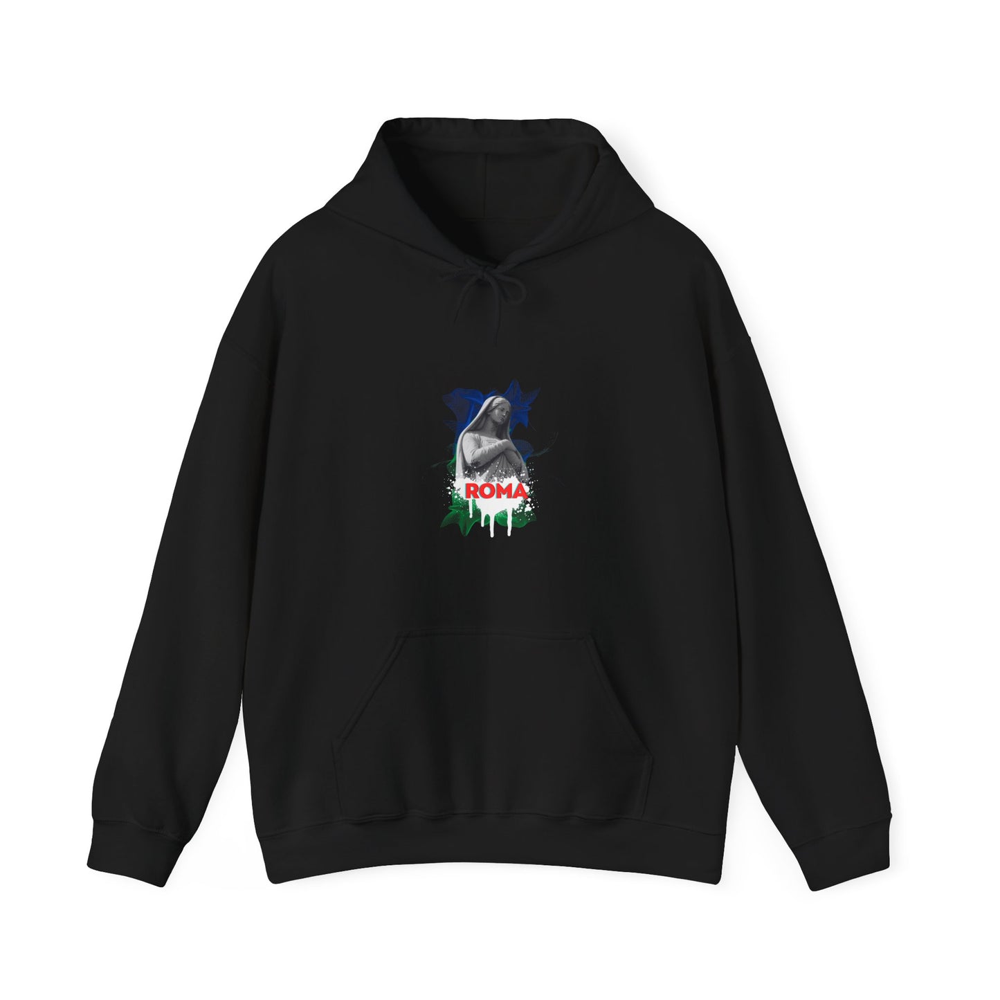 black front hoodie woman sketch roma design
