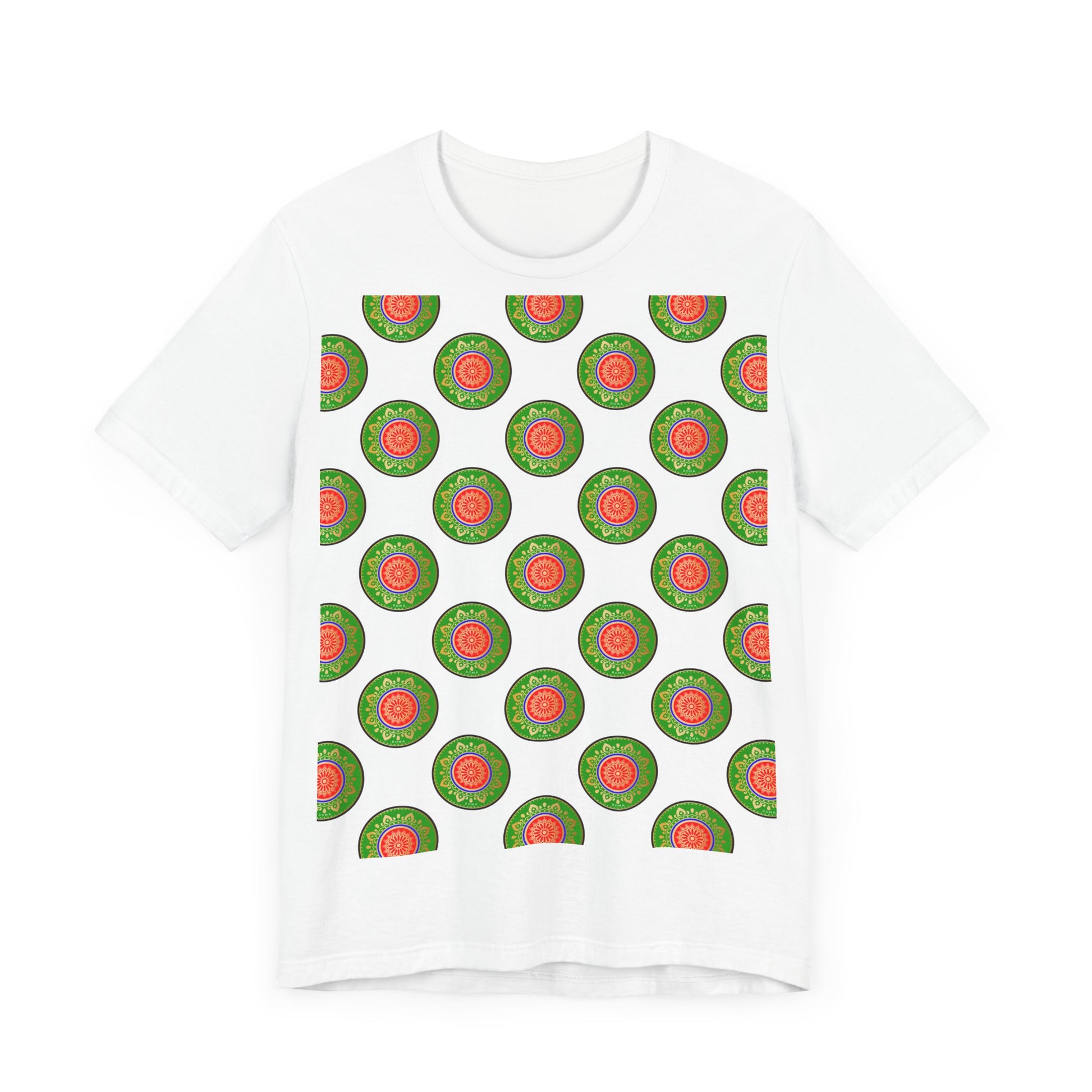 Comfortable short sleeve tee with Roma text enclosed in a decorative circle.