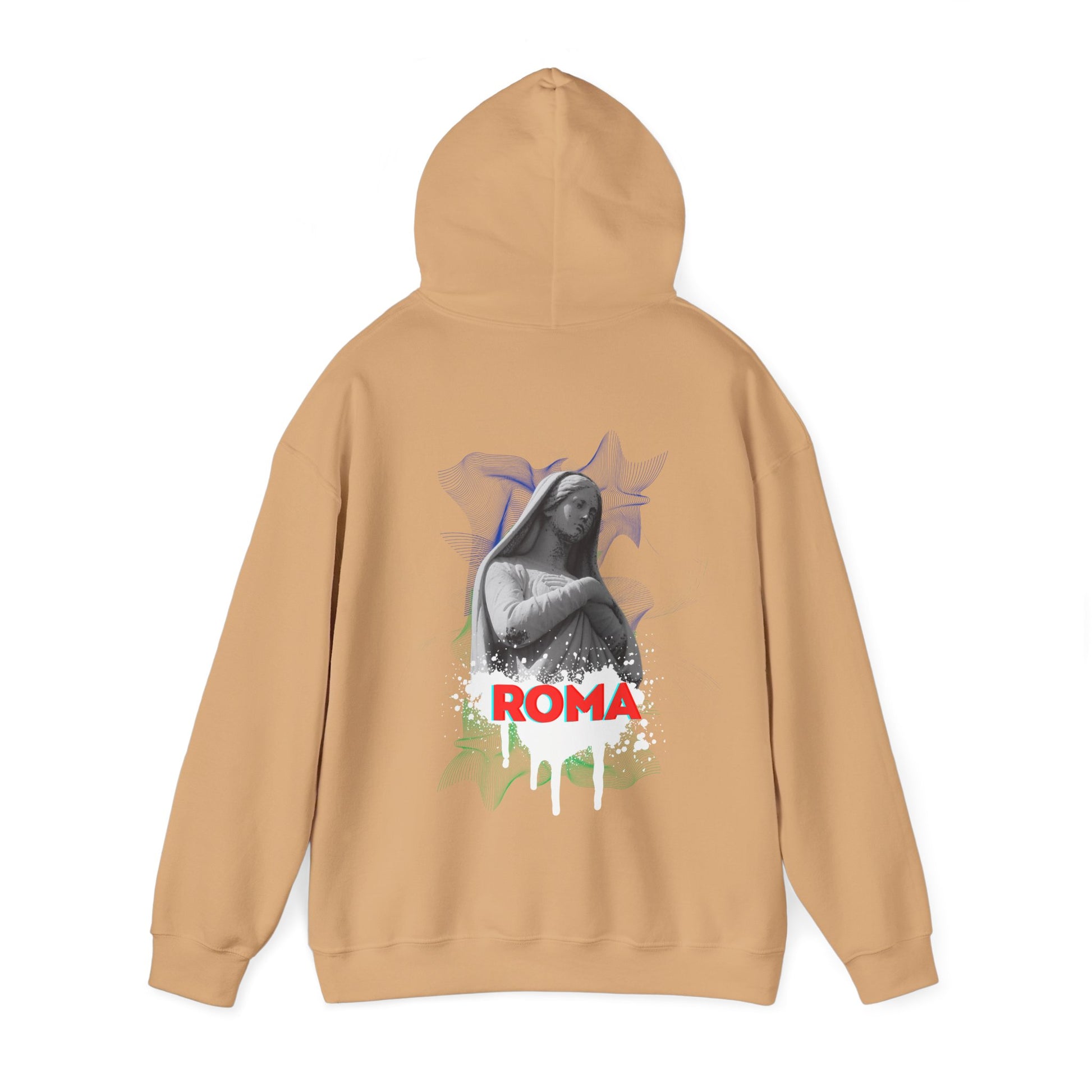 yellow back hoodie woman sketch roma design